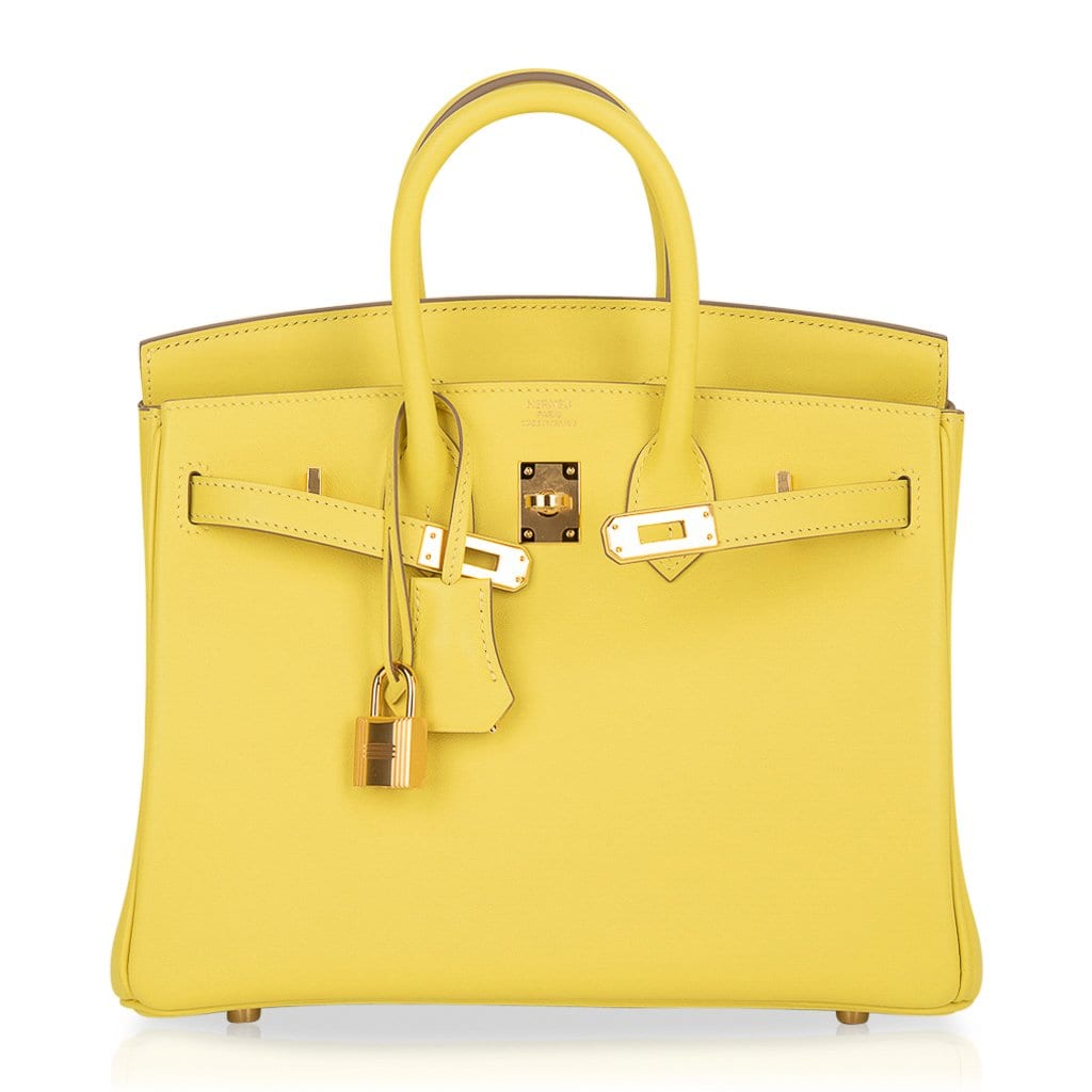 Birkin 25 Lime in Swift leather with Gold Hardware