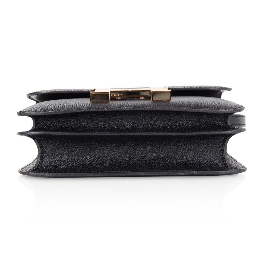 Hermes Constance Bag Epsom Leather Gold Hardware In Black