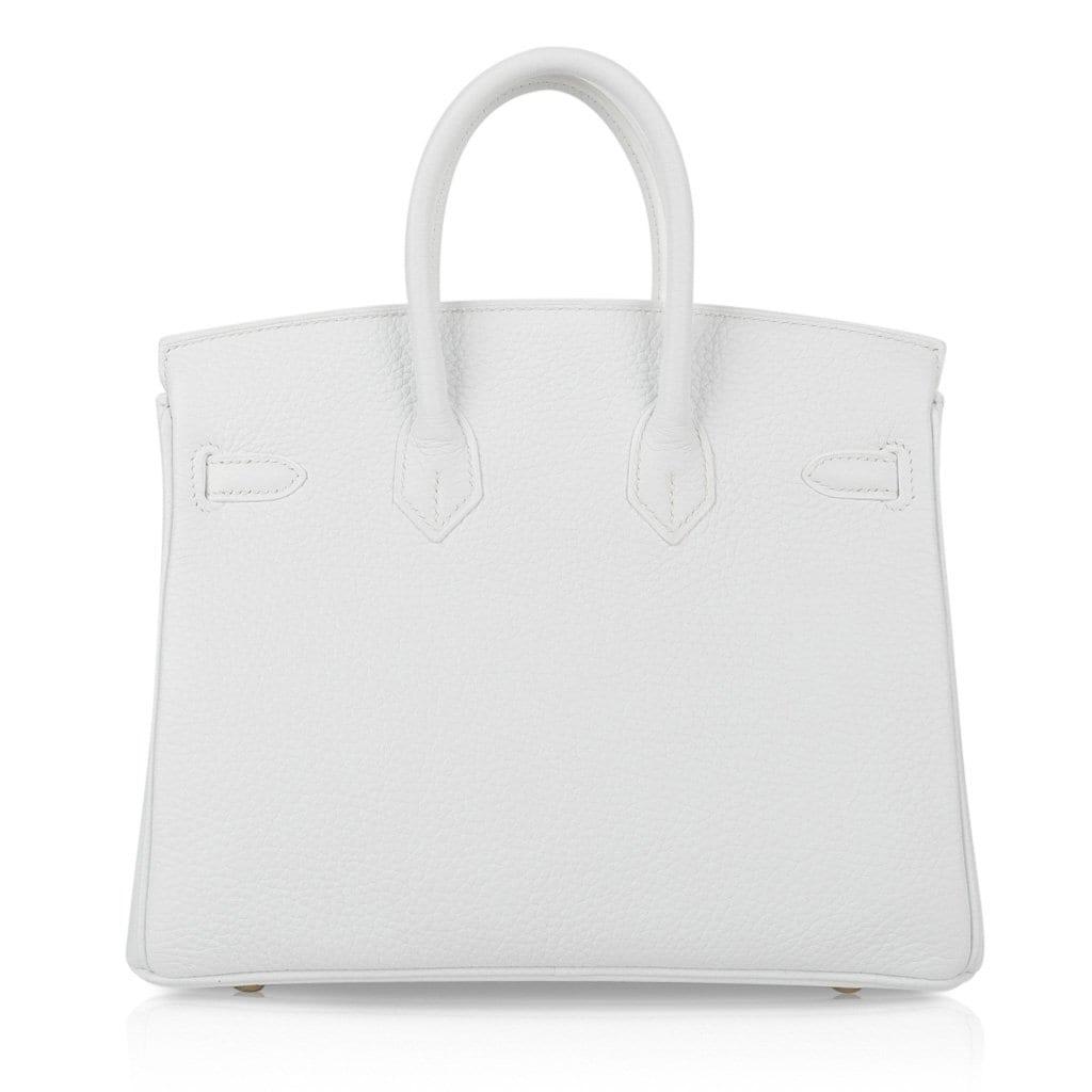 Hermes Birkin 25 HSS Bag White Clemence Gold Hardware – Mightychic