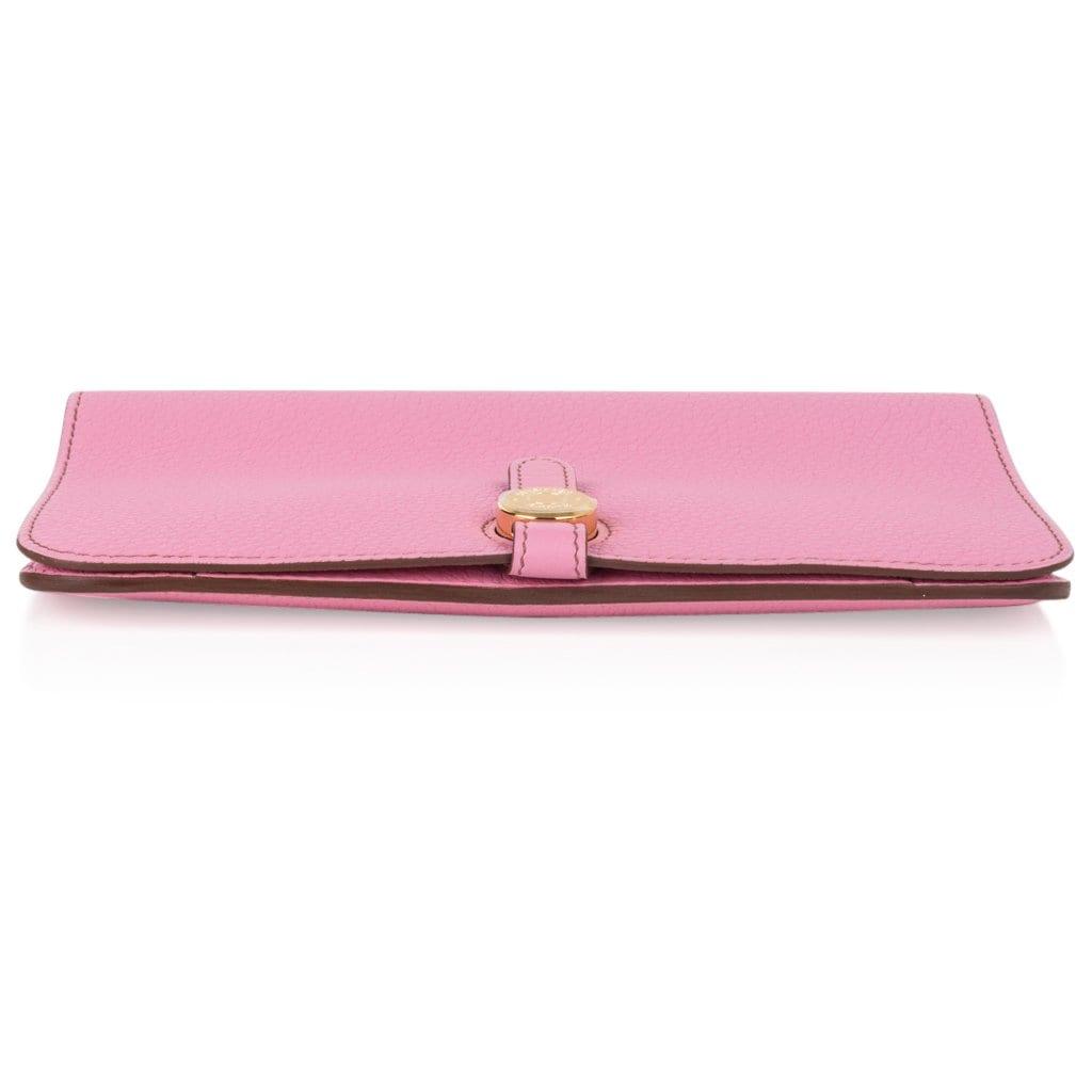 Hermes Dogon Wallet Coveted 5P Pink GM Long Togo Gold Hardware – Mightychic