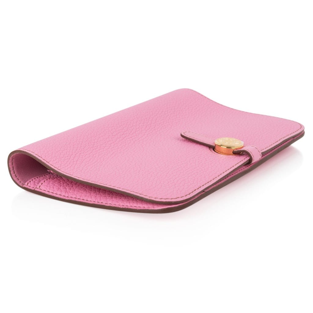 Continental Lady Wallet pink shiny alligator - Maison Jean Rousseau