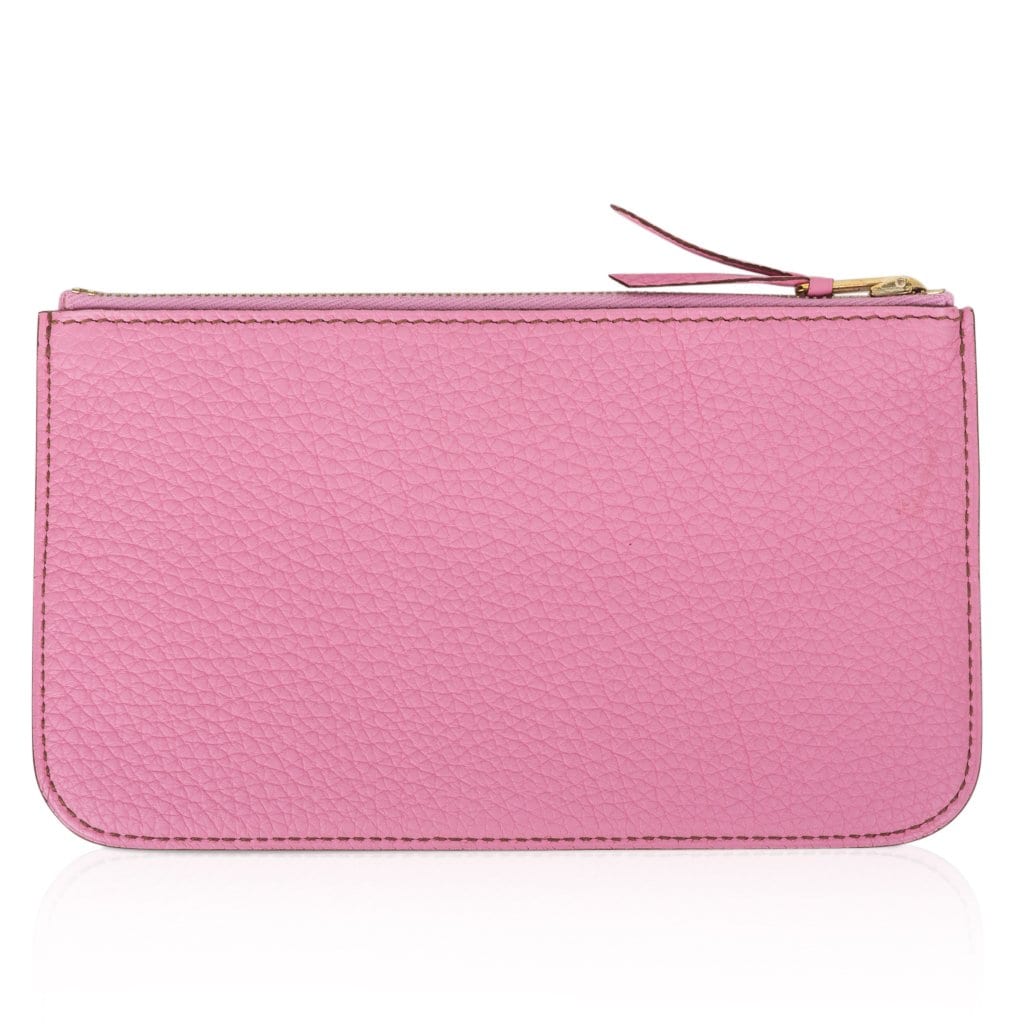 Hermes Dogon Compact wallet Rose Pourpre Silver Hardware – Coco