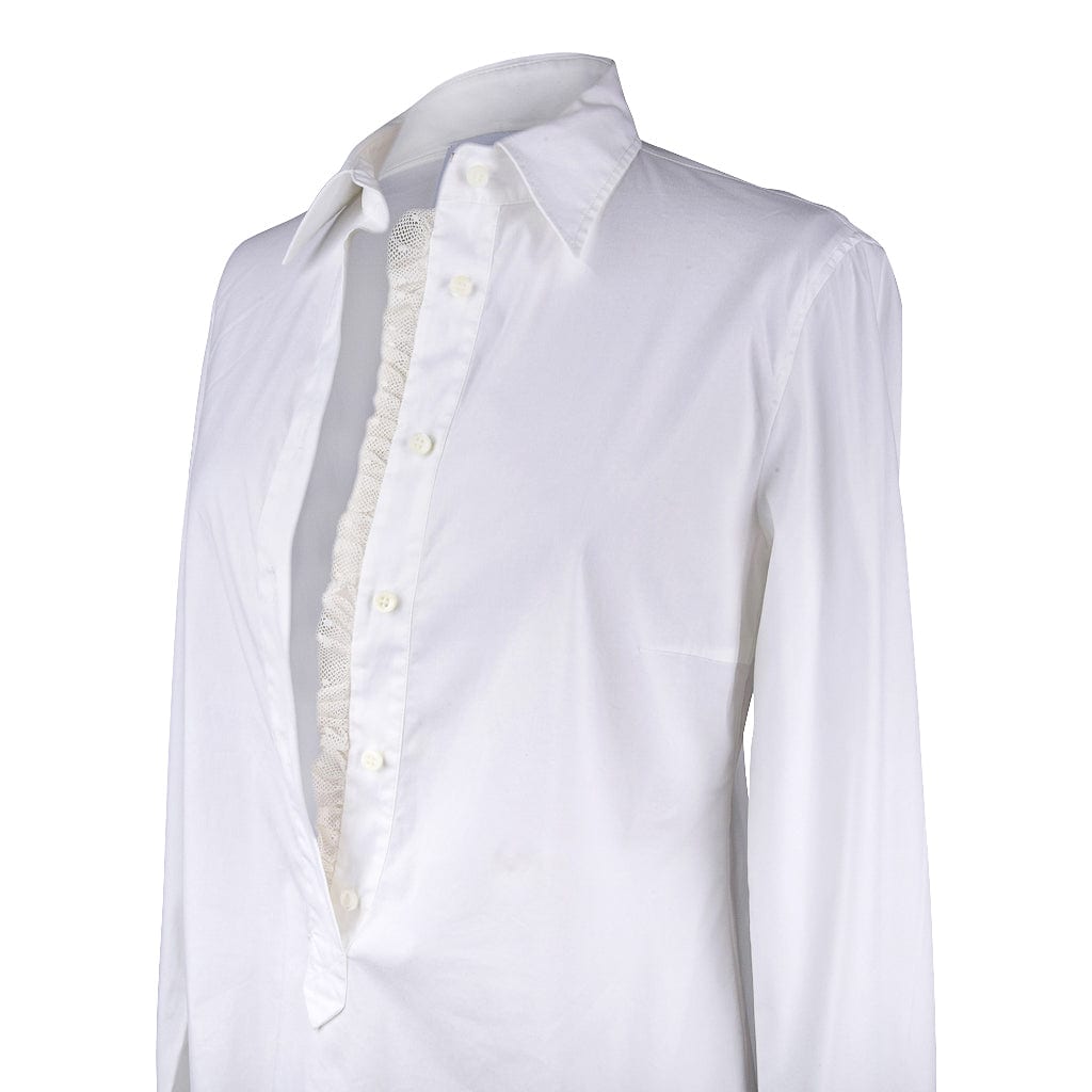 Valentino Top White Cotton a Boo Lace Detail 6 –