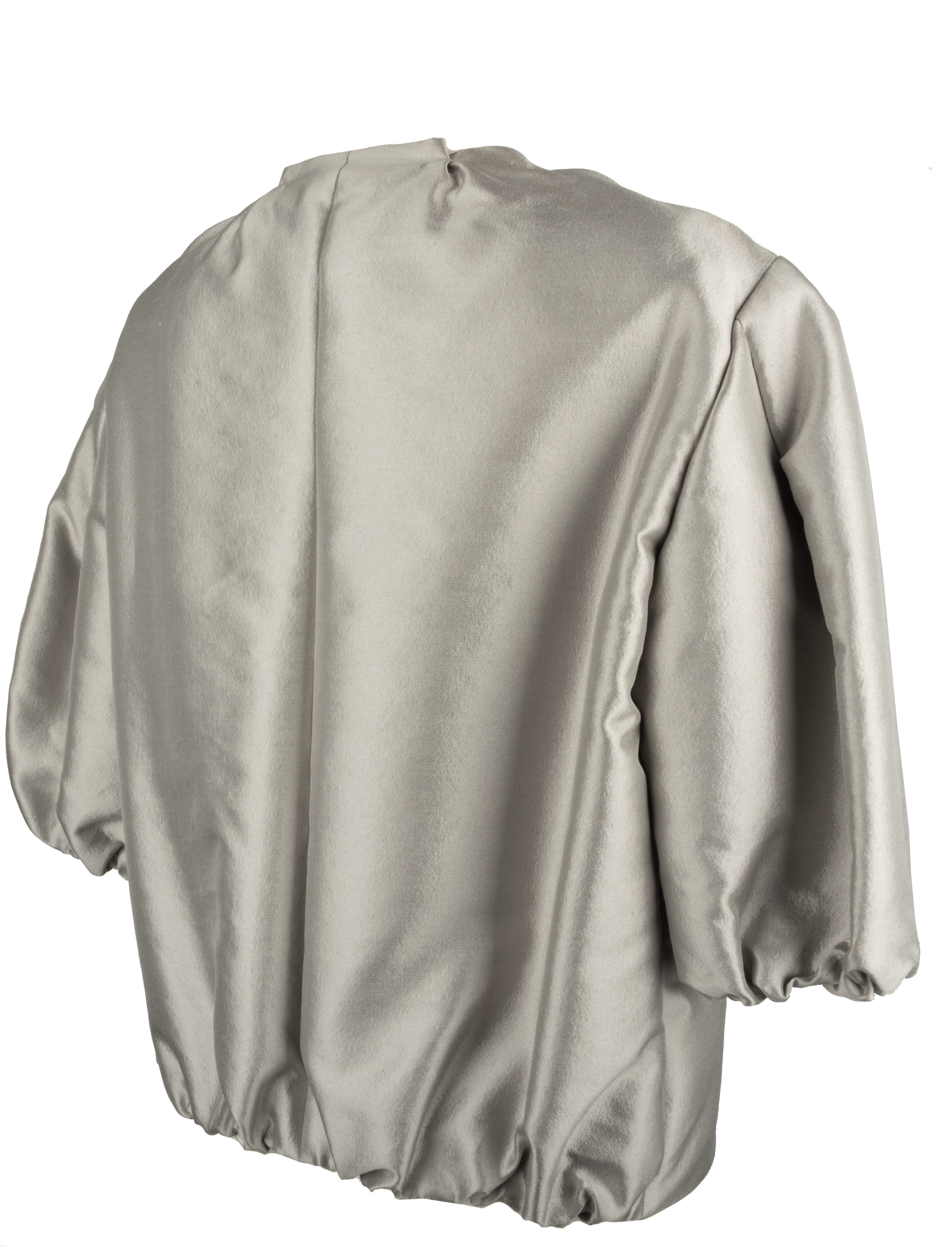 Prada Jacket Soft Silver Elbow Length Sleeve Modern 42 / 8