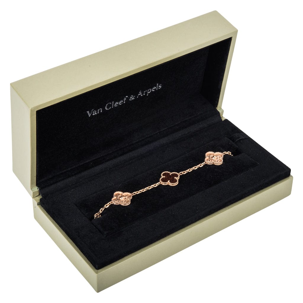 Van Cleef & Arpels Vintage Alhambra Letterwood Bracelet