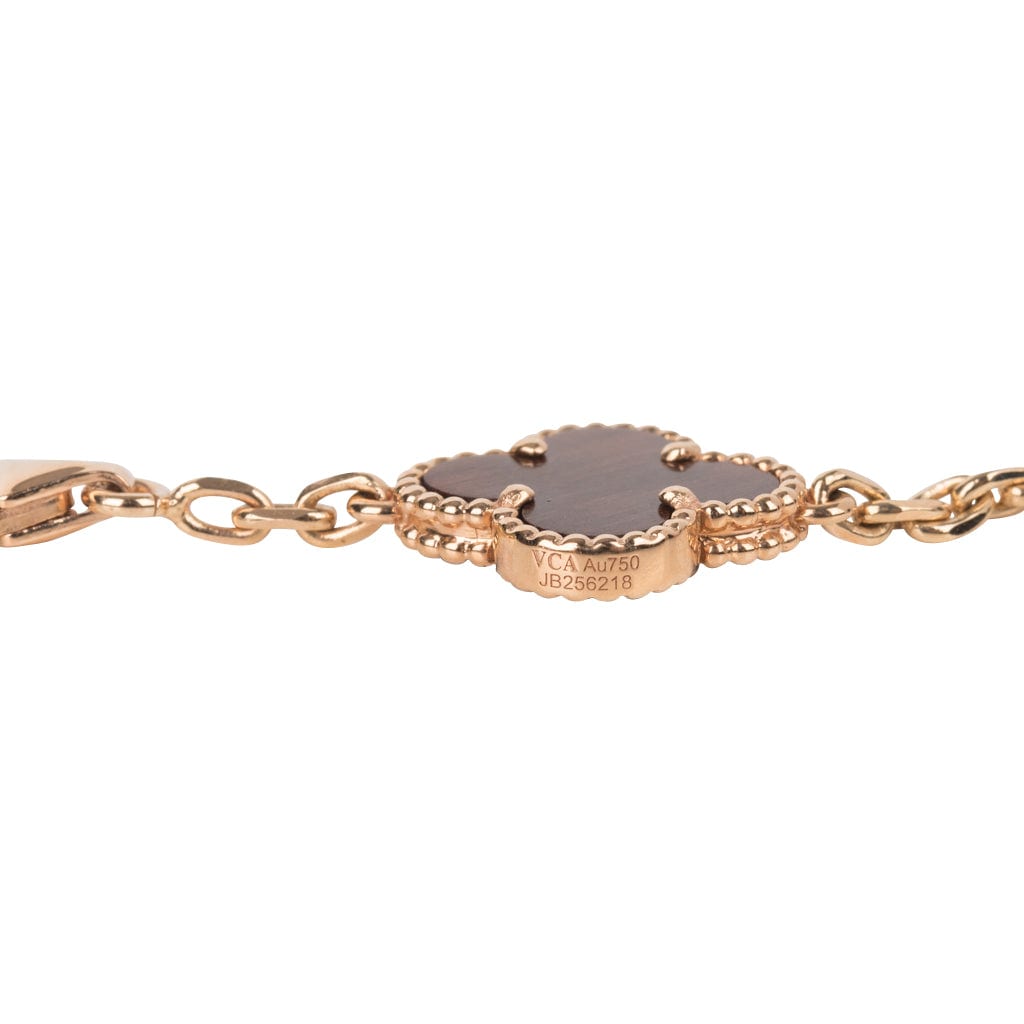 Van Cleef & Arpels Bracelet Alhambra Collection 18K Rose Gold Letterwood