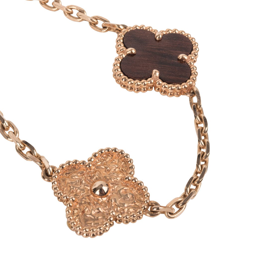 Vintage Alhambra long necklace, 20 motifs 18K rose gold - Van Cleef & Arpels