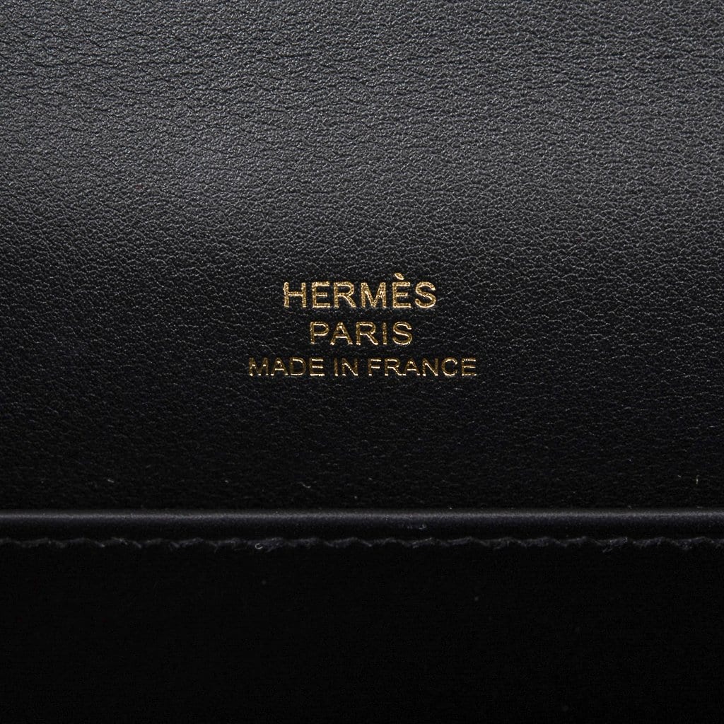 Hermes Black Kelly Pochette Gold Hardware Clutch Z Stamp, 2021