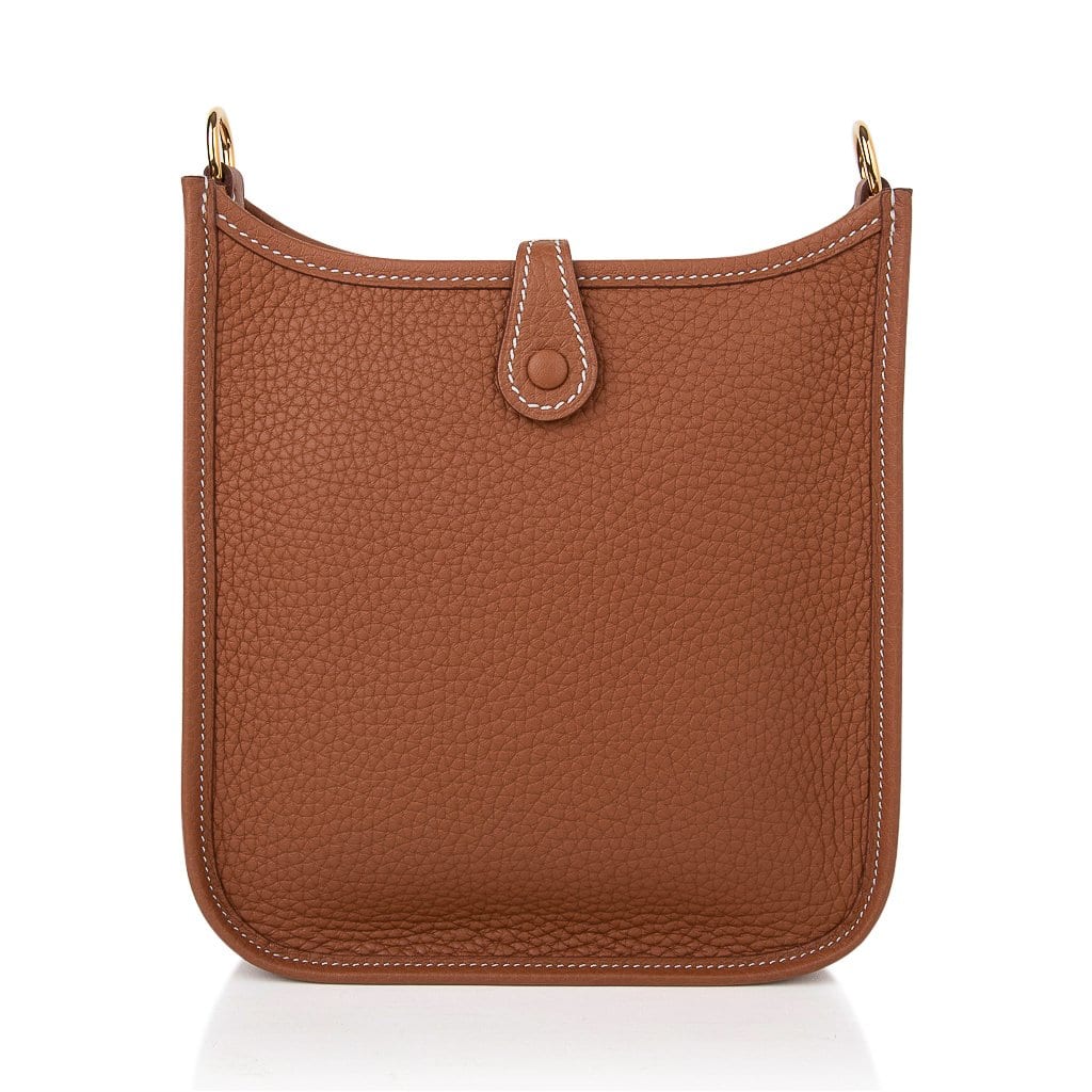 Hermes Mini Evelyne TPM Bag Gold Clemence Leather with Gold Hardware