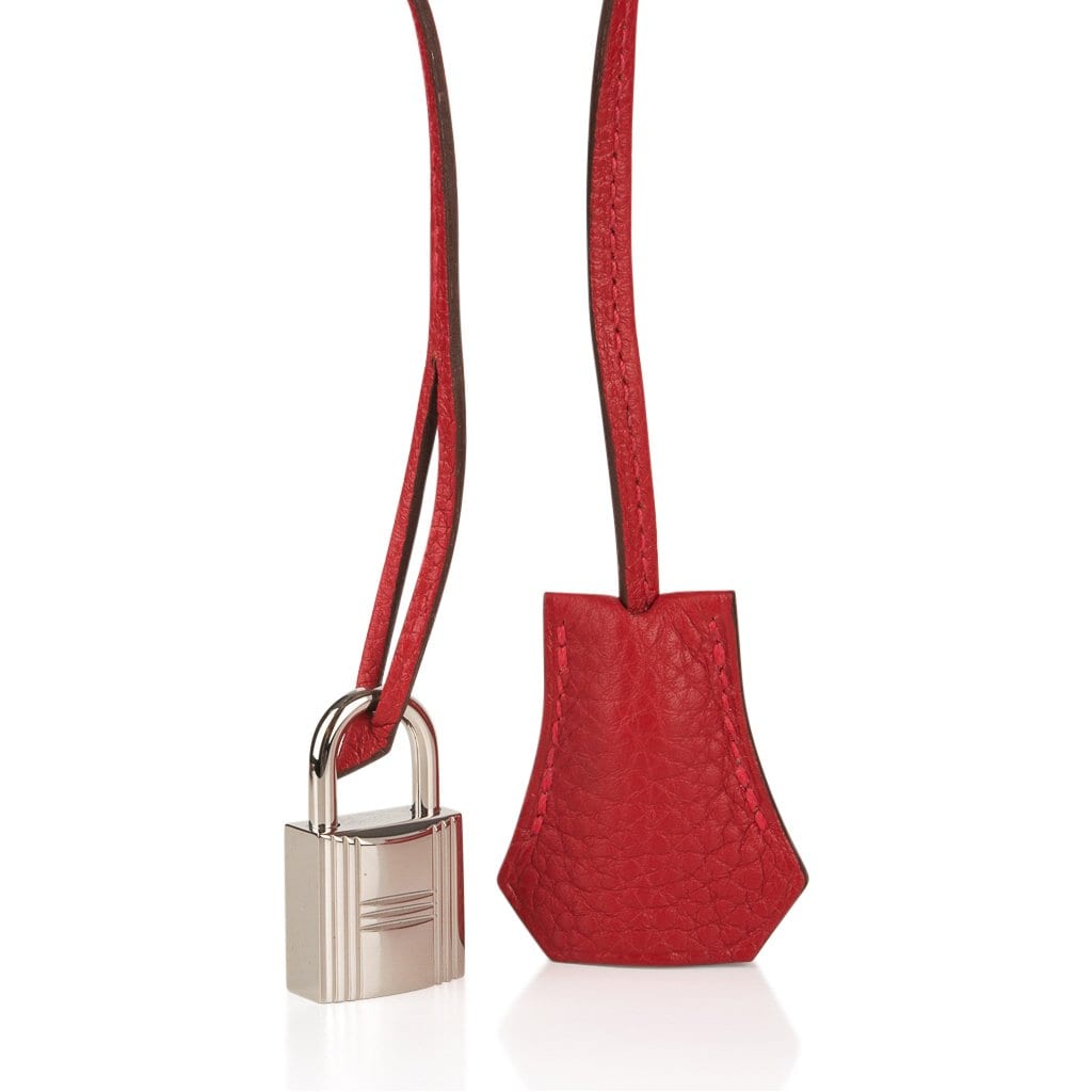 Hermès HAC Birkin 40 Tri-Color Rouge Garance, Chocolat & Terre Battue