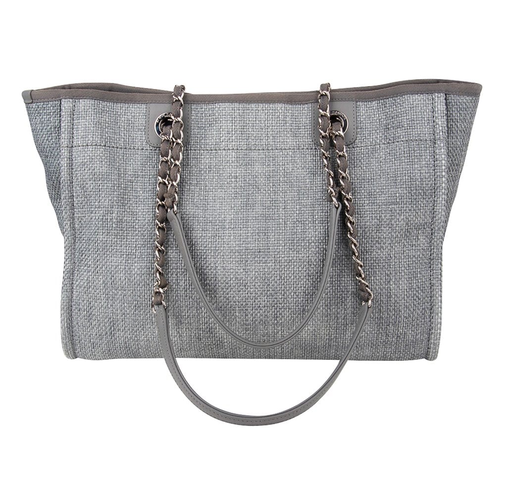 Chanel - Authenticated Deauville Handbag - Cloth Black Plain for Women, Never Worn