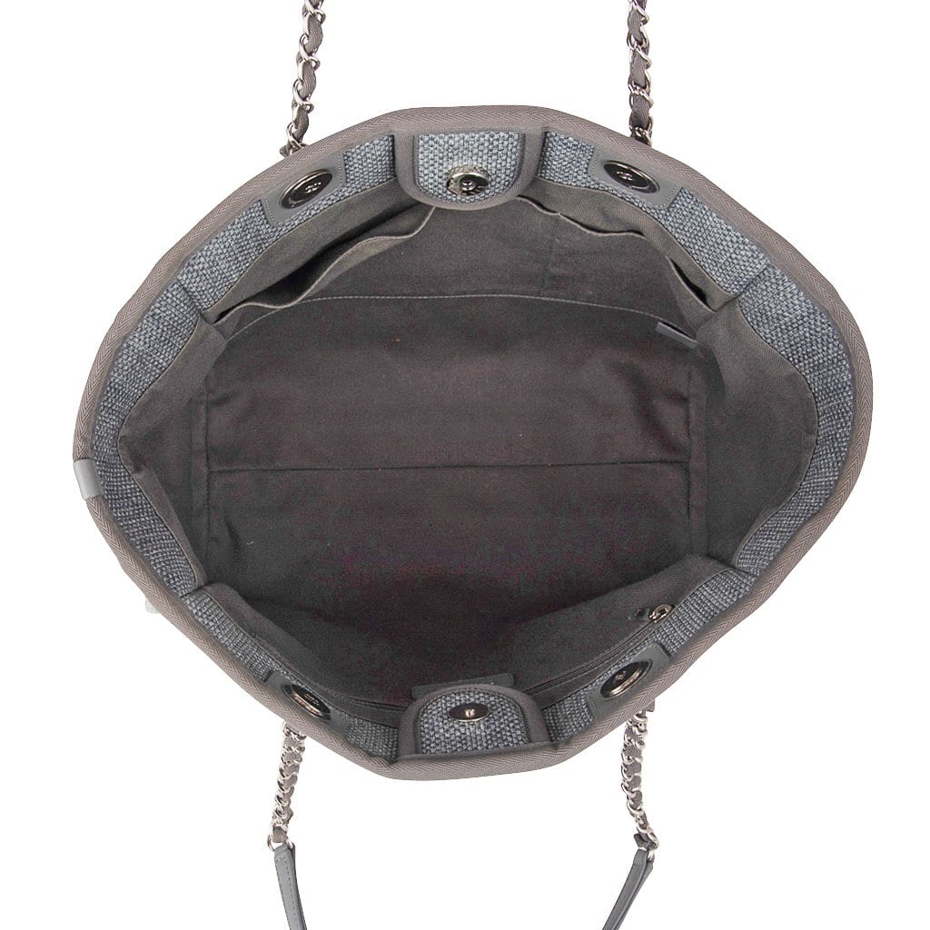 Chanel Studded Deauville Navy Medium Handbag