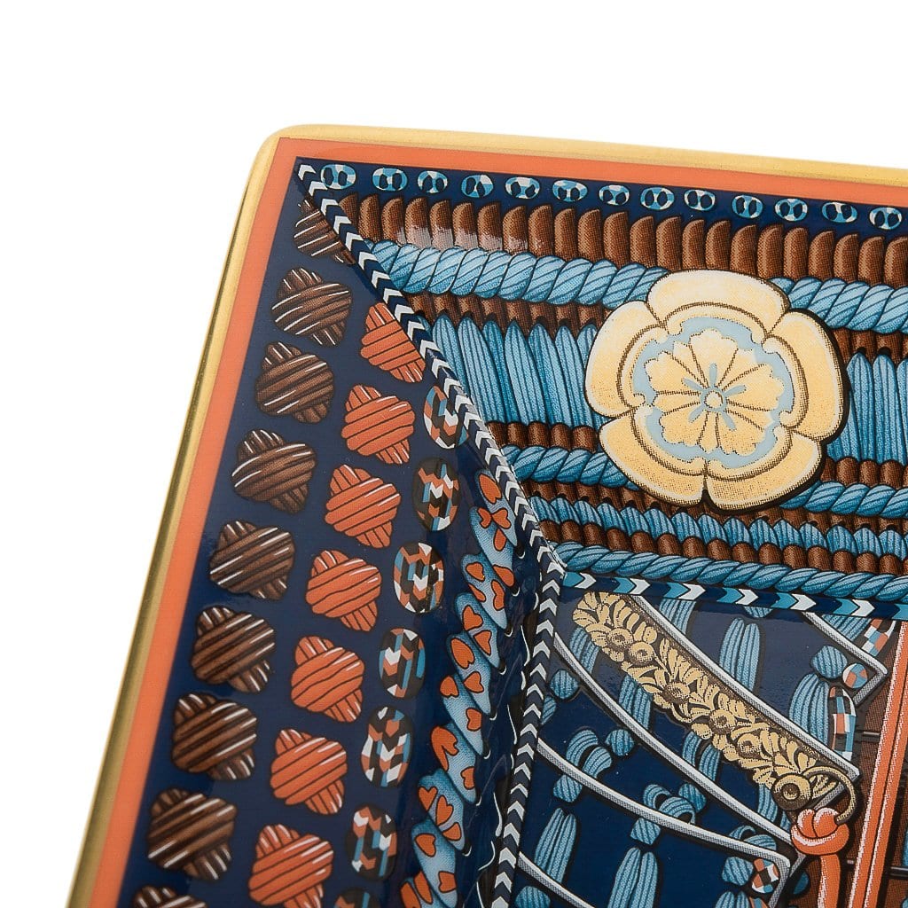 Hermes Change Tray Parures de Samourais Suit of Armor Porcelain Tray