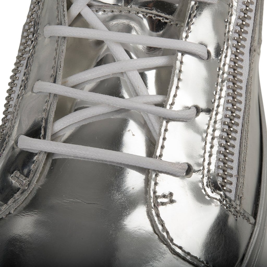 Giuseppe Zanotti Men's Silver Mirror High Top Sneakers 43 / 10