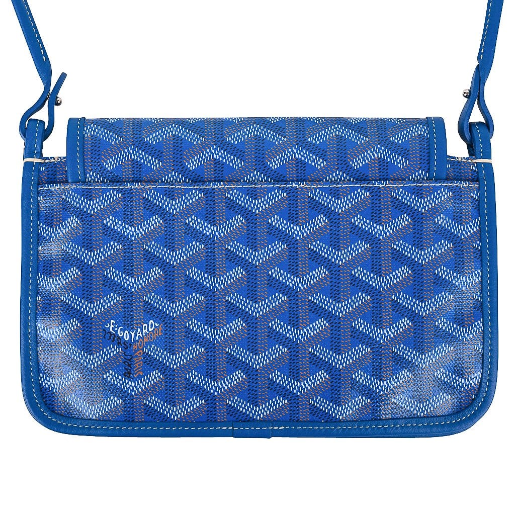 Goyard Plumet Bag Clutch Crossbody Wallet Blue Coated Canvas New