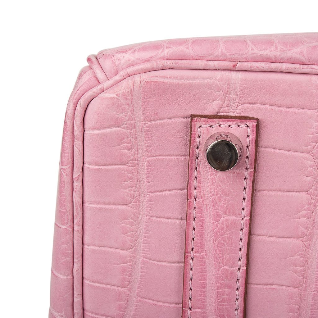 Hermès Birkin 35cm Crocodile Matte Pororus Bubblegum Pink