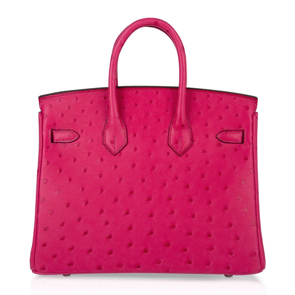 HERMES Ostrich Kelly Sellier 25 Rose Tyrien 1165047