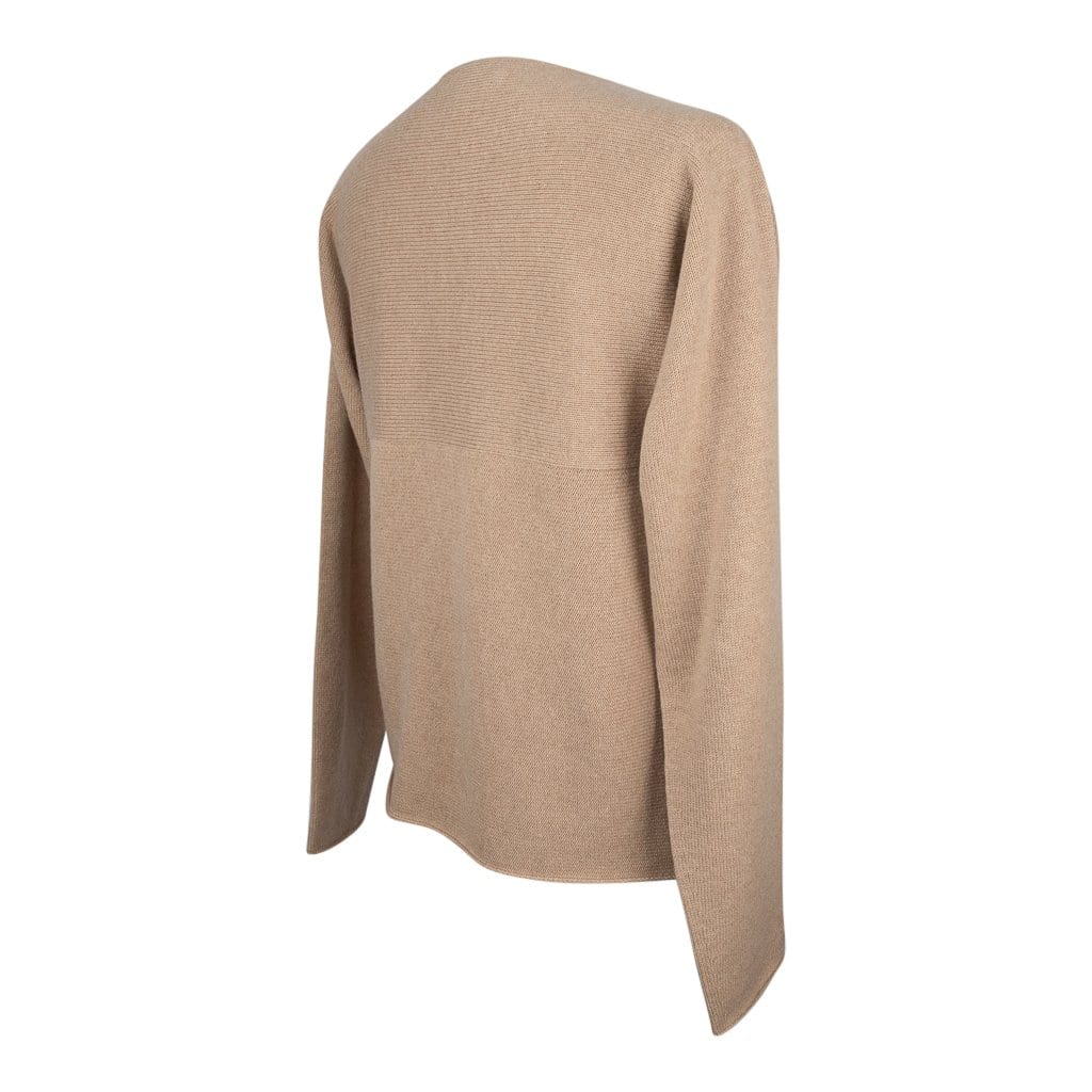 Hermes Top Cashmere Sweater Classic Tan Knit ME