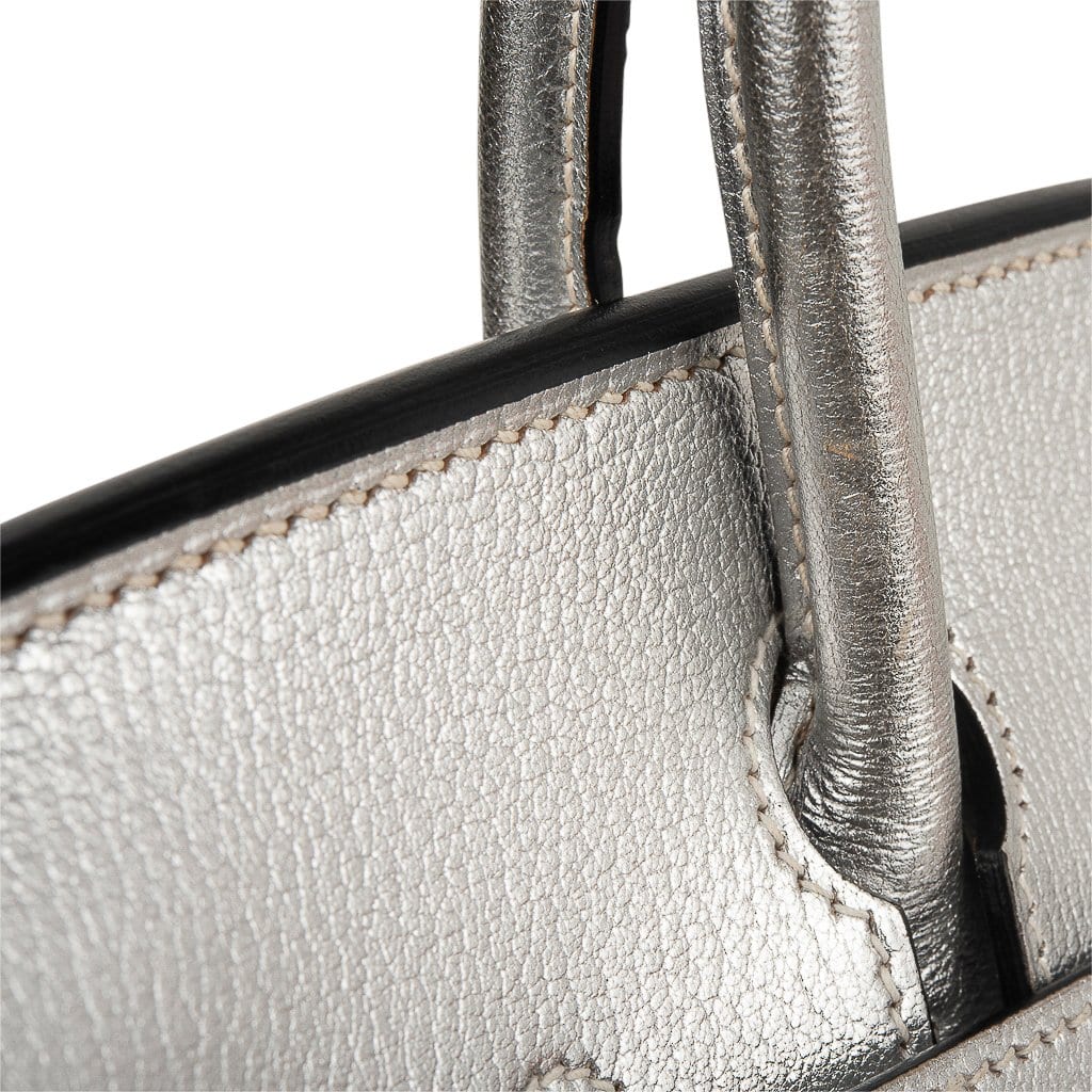 Hermès Grey Chevre Leather 30 cm Birkin with Gold Hardware For Sale at  1stDibs