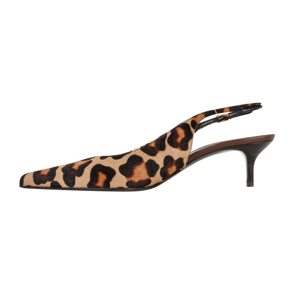Dolce&Gabbana Shoe Pony Leopard Signature Slingback 40.5 fits 9.5 - mightychic