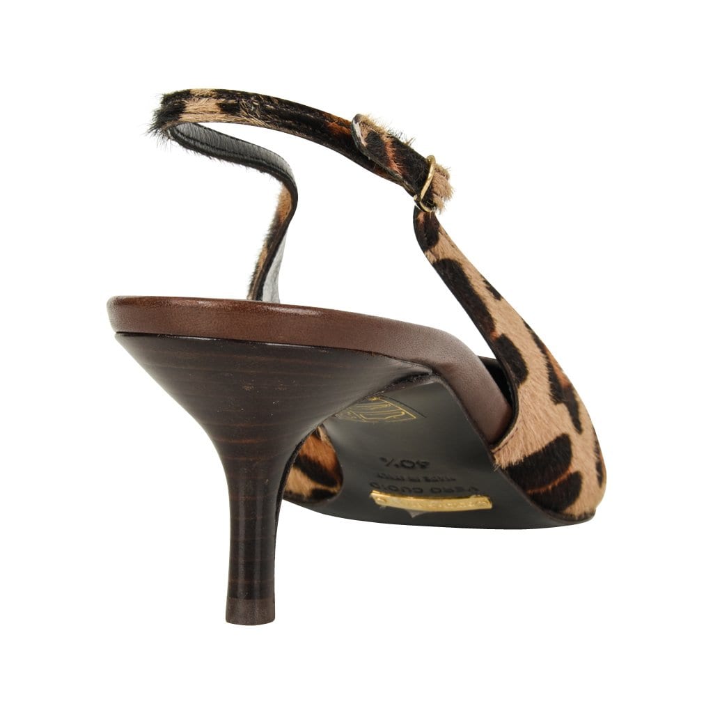 Dolce&Gabbana Shoe Pony Leopard Signature Slingback 40.5 fits 9.5 - mightychic