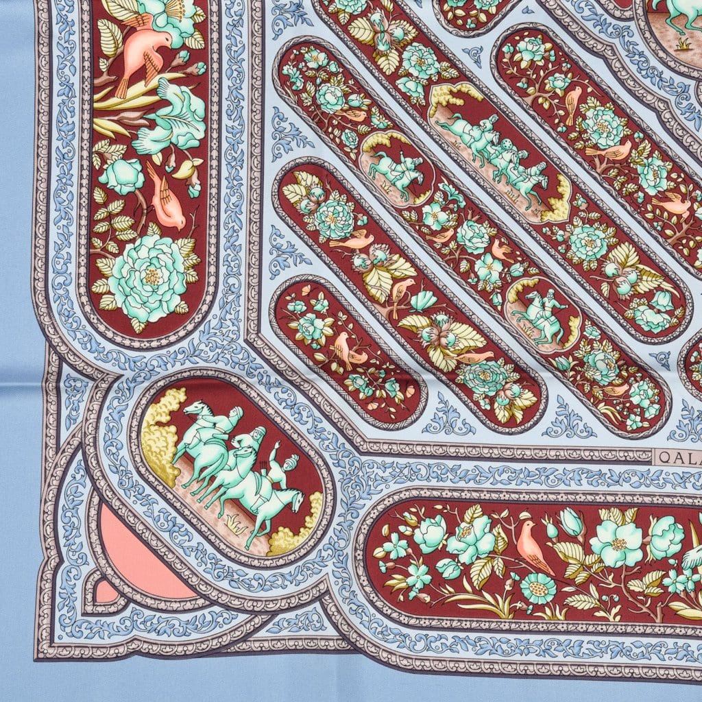 Hermes Scarf Print Qalamdan Silk Vintage Beauty - mightychic
