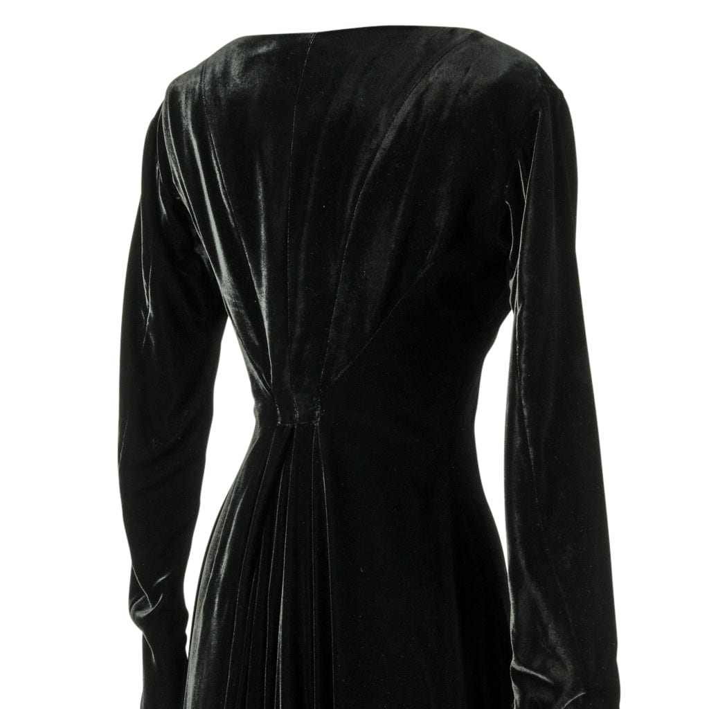 Hermes Vintage Black Velvet English Riding Dress Size 40 / 6 Divine ...