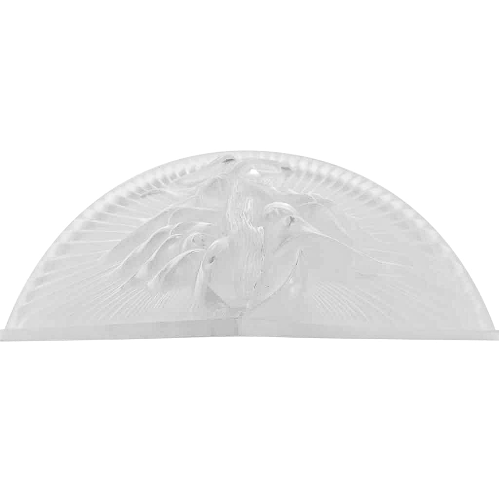 Lalique Heliconia Crystal Wall Sconce Set of Two