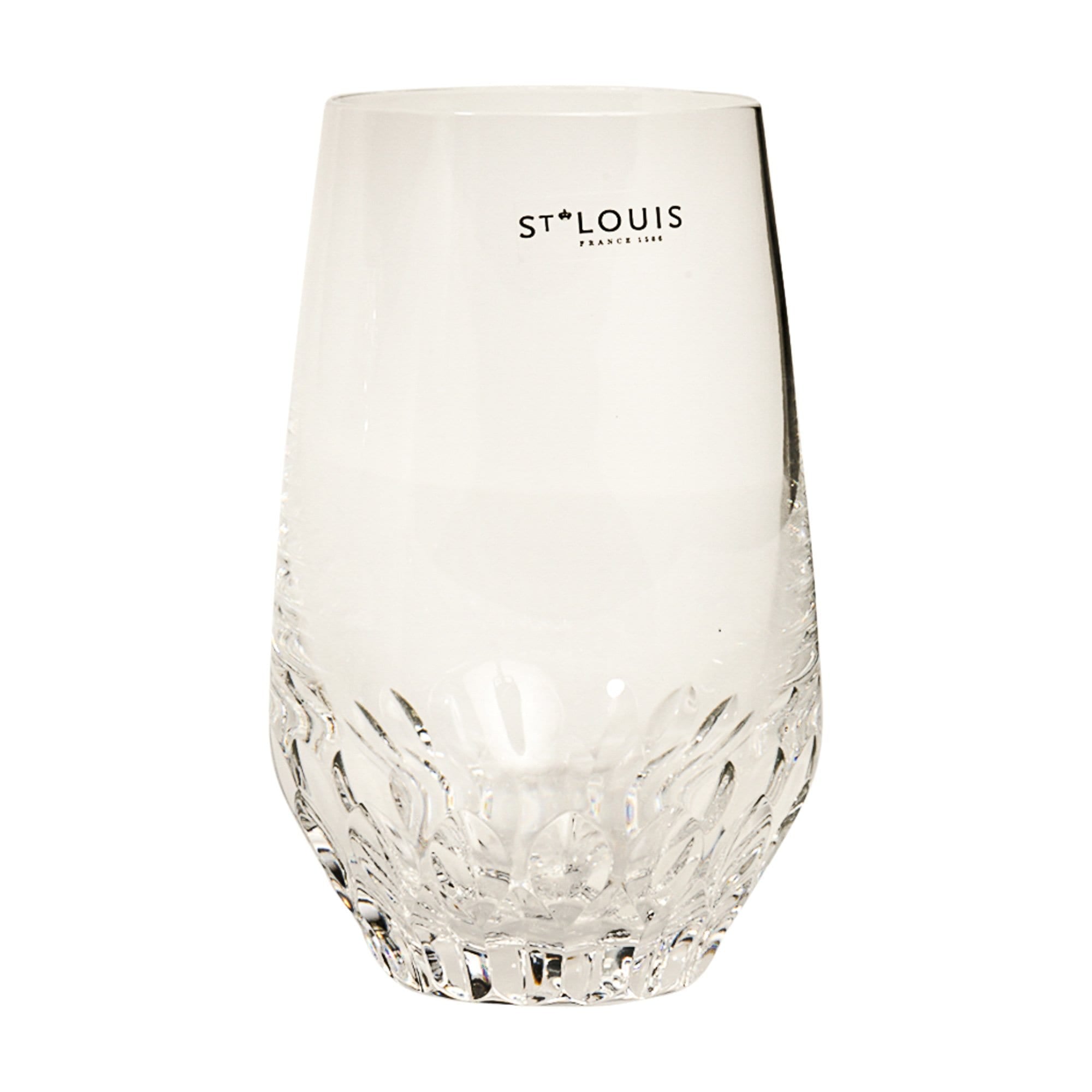 Hermes Saint Louis Folia Crystal Highball Glasses Set of 4 New w/ Box