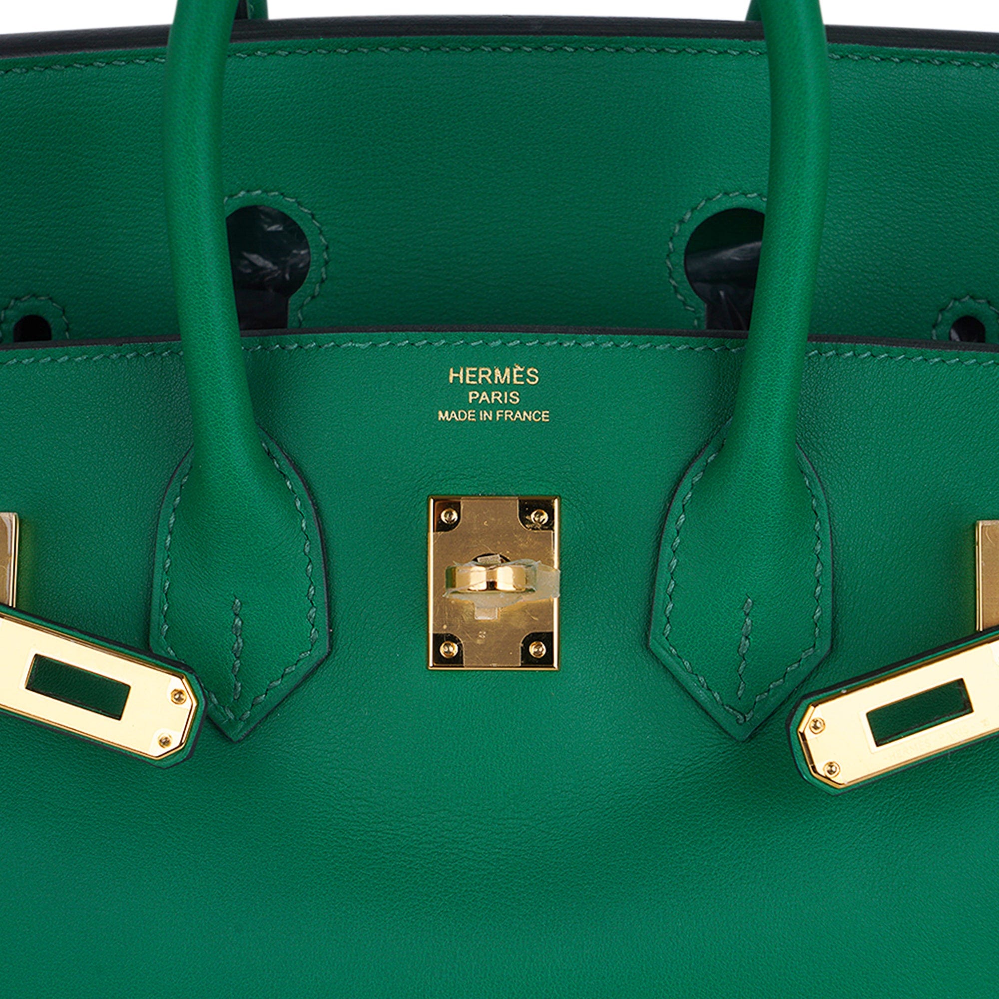 Hermes Kelly 25, Dark Green Vert Cypress Swift Leather with Gold