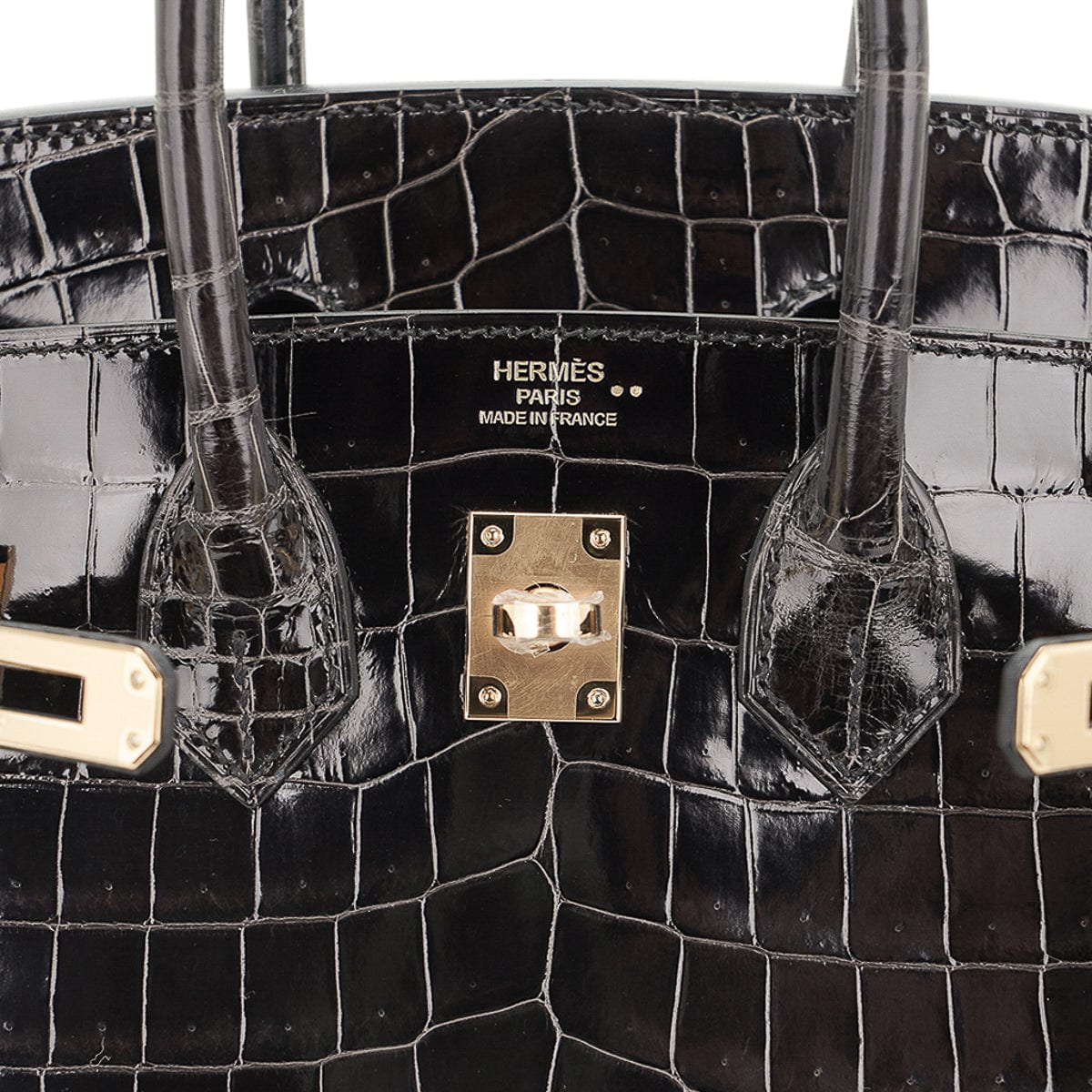 Hermes Birkin bag 30 Graphite Porosus crocodile skin Silver hardware