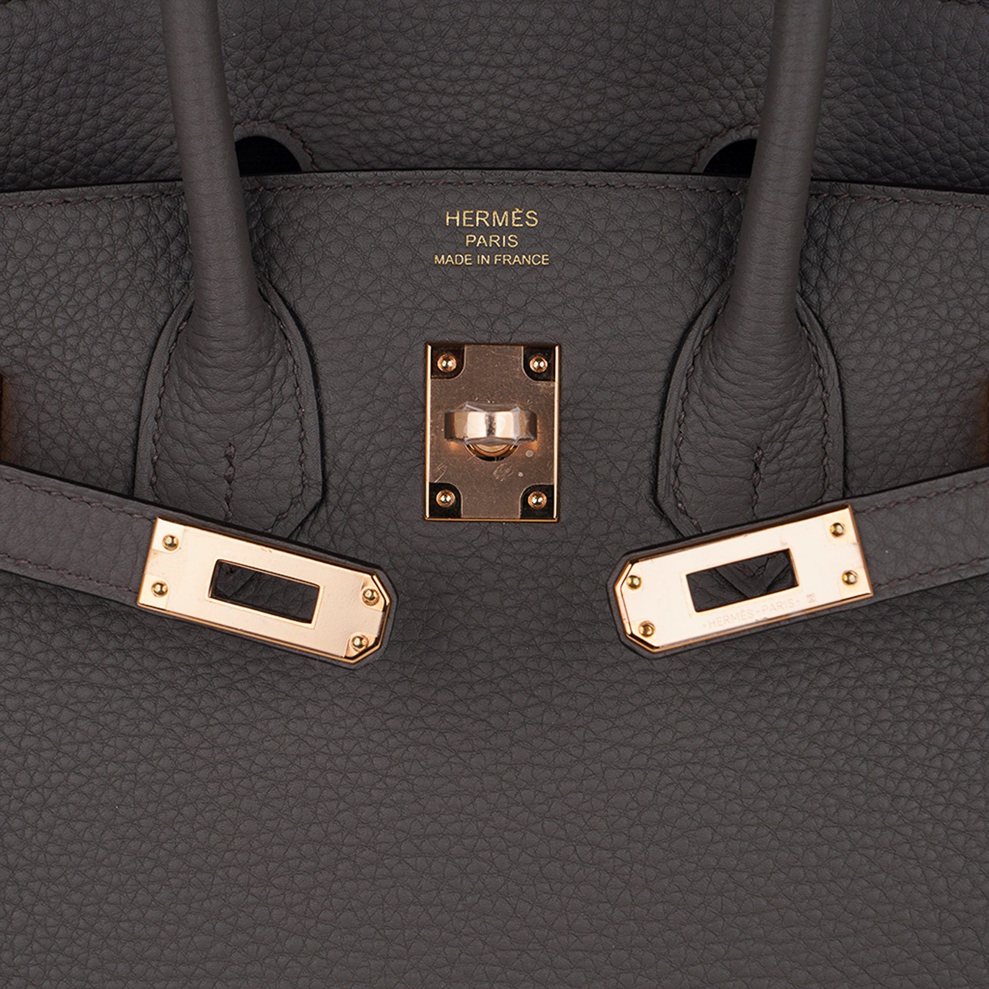 Hermès Etain Birkin 25cm of Togo Leather with Palladium Hardware