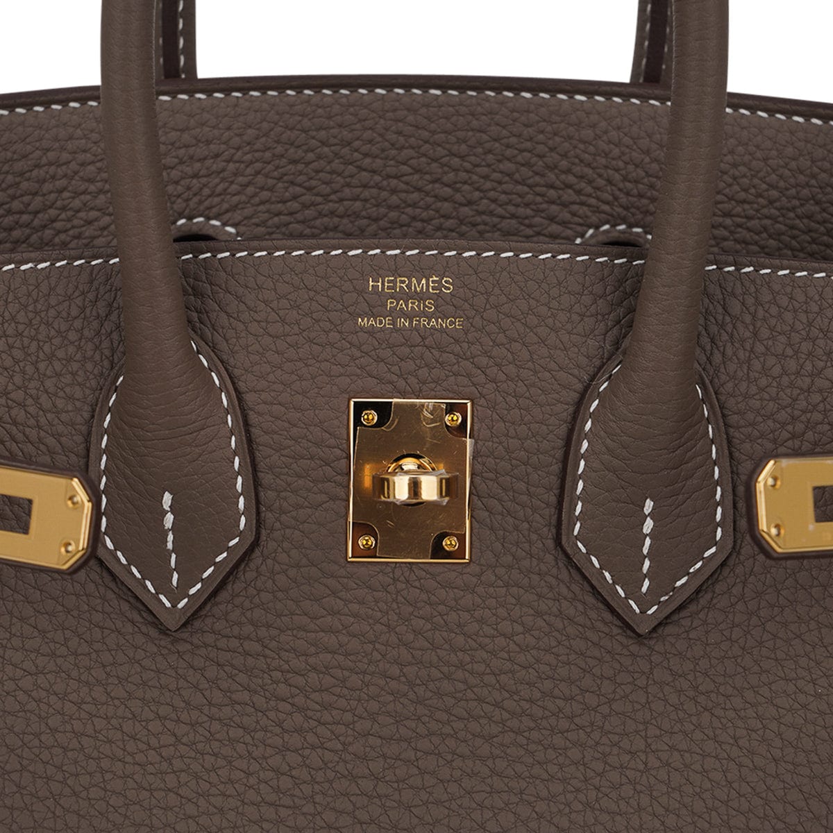Hermes Birkin 25 Bag Etoupe Togo Leather with Gold Hardware