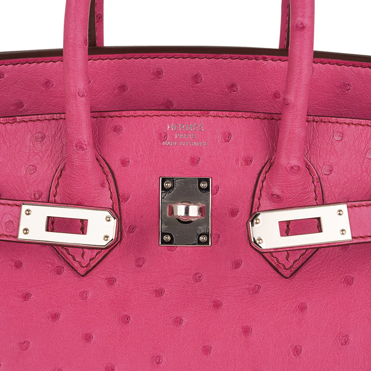 Hermes Birkin Handbag Fuchsia Ostrich with Palladium Hardware 35
