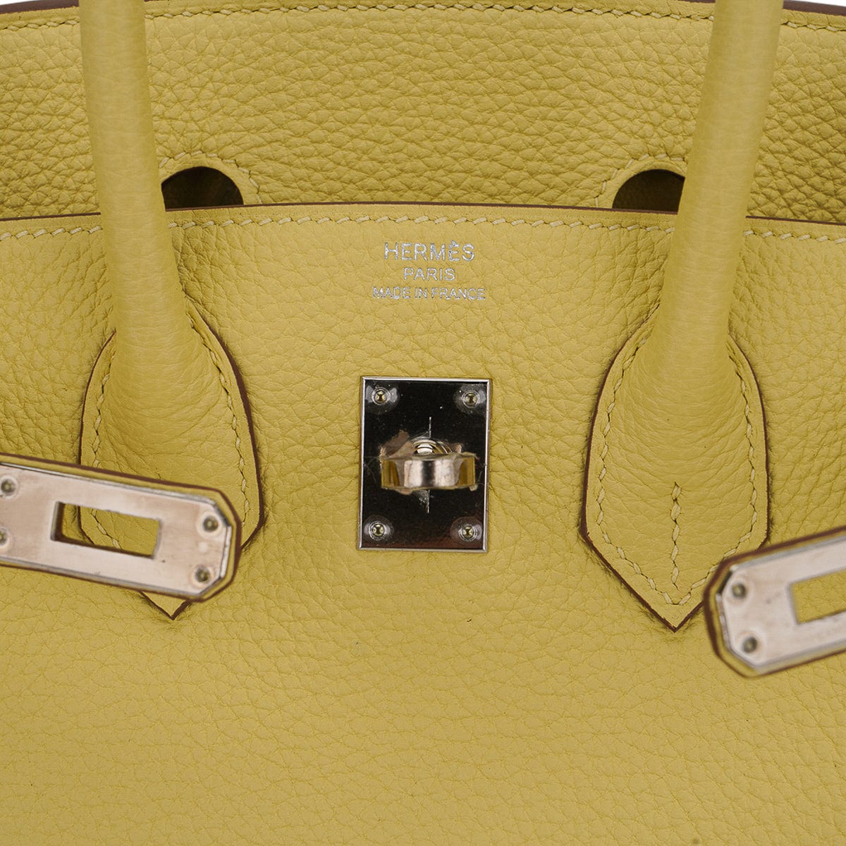 Hermes Birkin 25 Jaune Poussin Togo Yellow Gold Hardware Bag Z Stamp, 2021