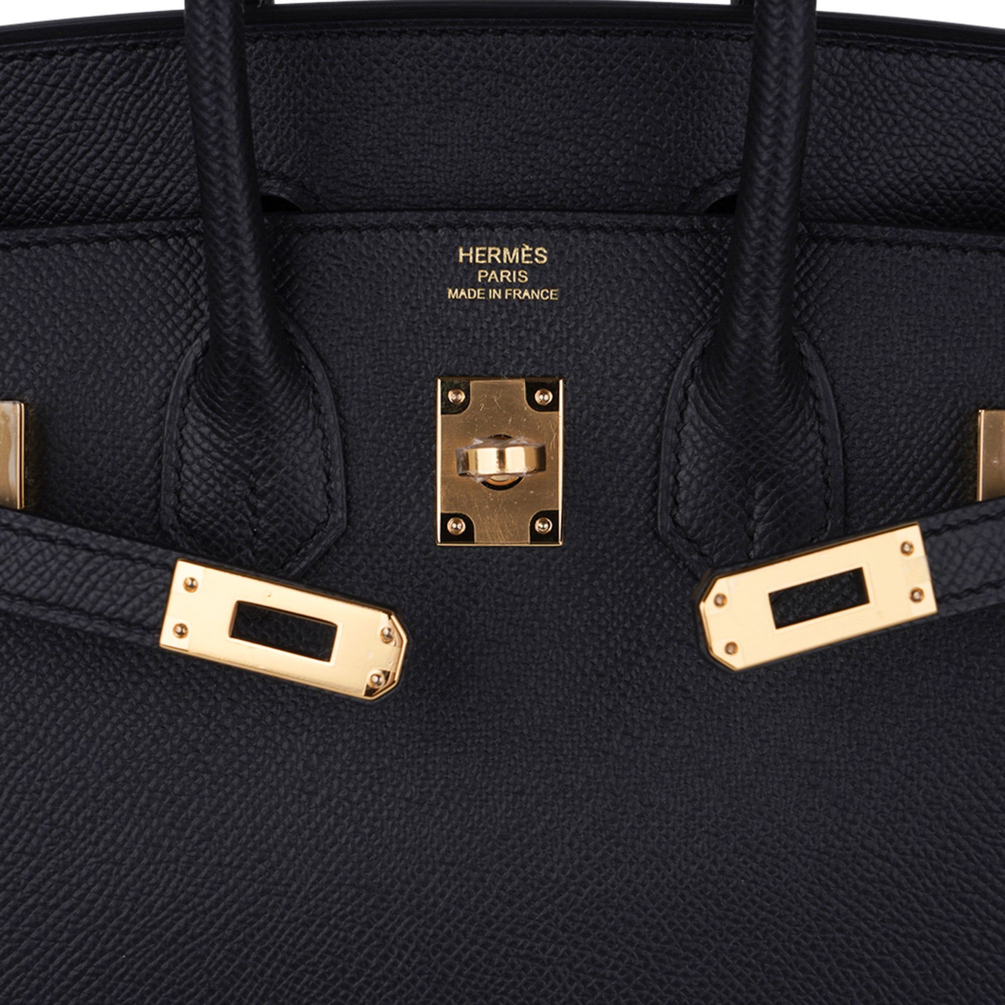 Hermes Birkin Sellier Bag 25cm Black Epsom Gold Hardware