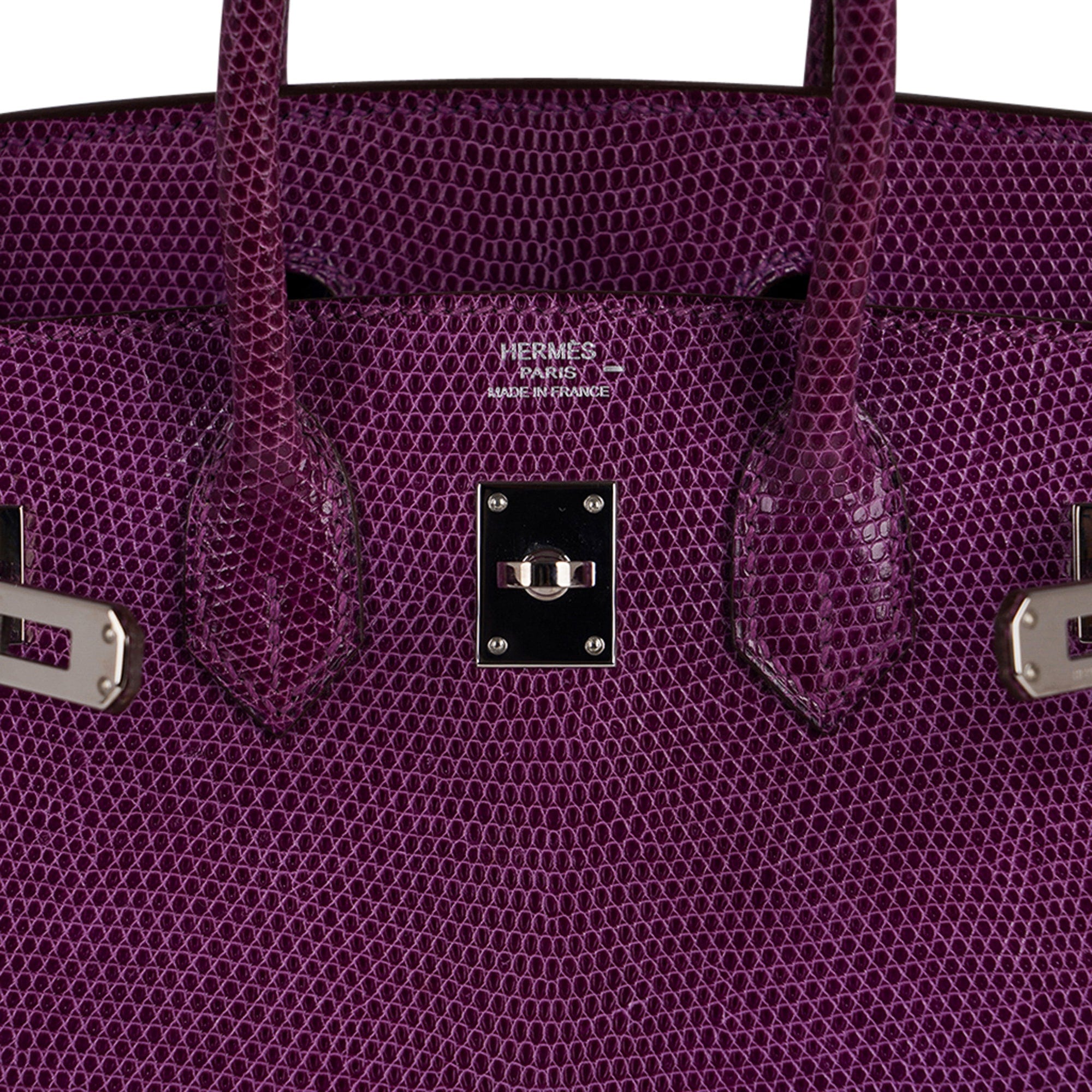 Hermès Birkin 25 Violet Lizard Ruthenium Hardware - 2006 – ZAK