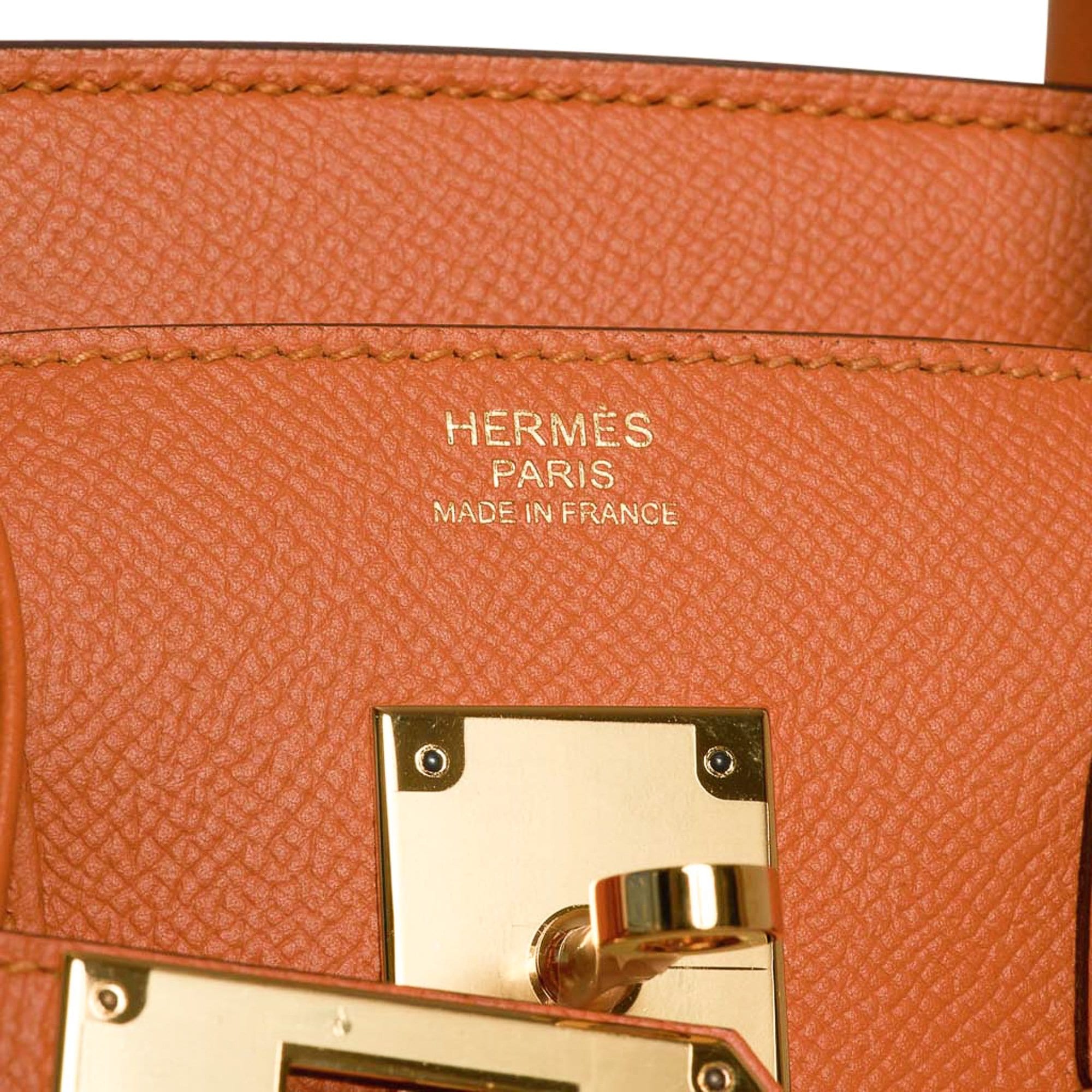 HERMES BIRKIN 30 Epsom leather Gold □J Engraving Hand bag