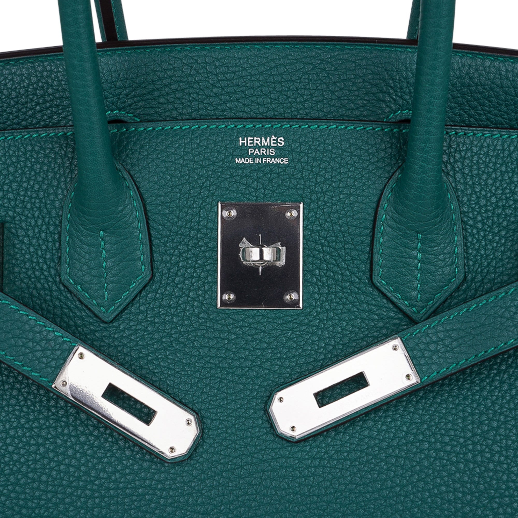 Hermes Birkin Bag 35cm Malachite Green Togo Palladium Hardware