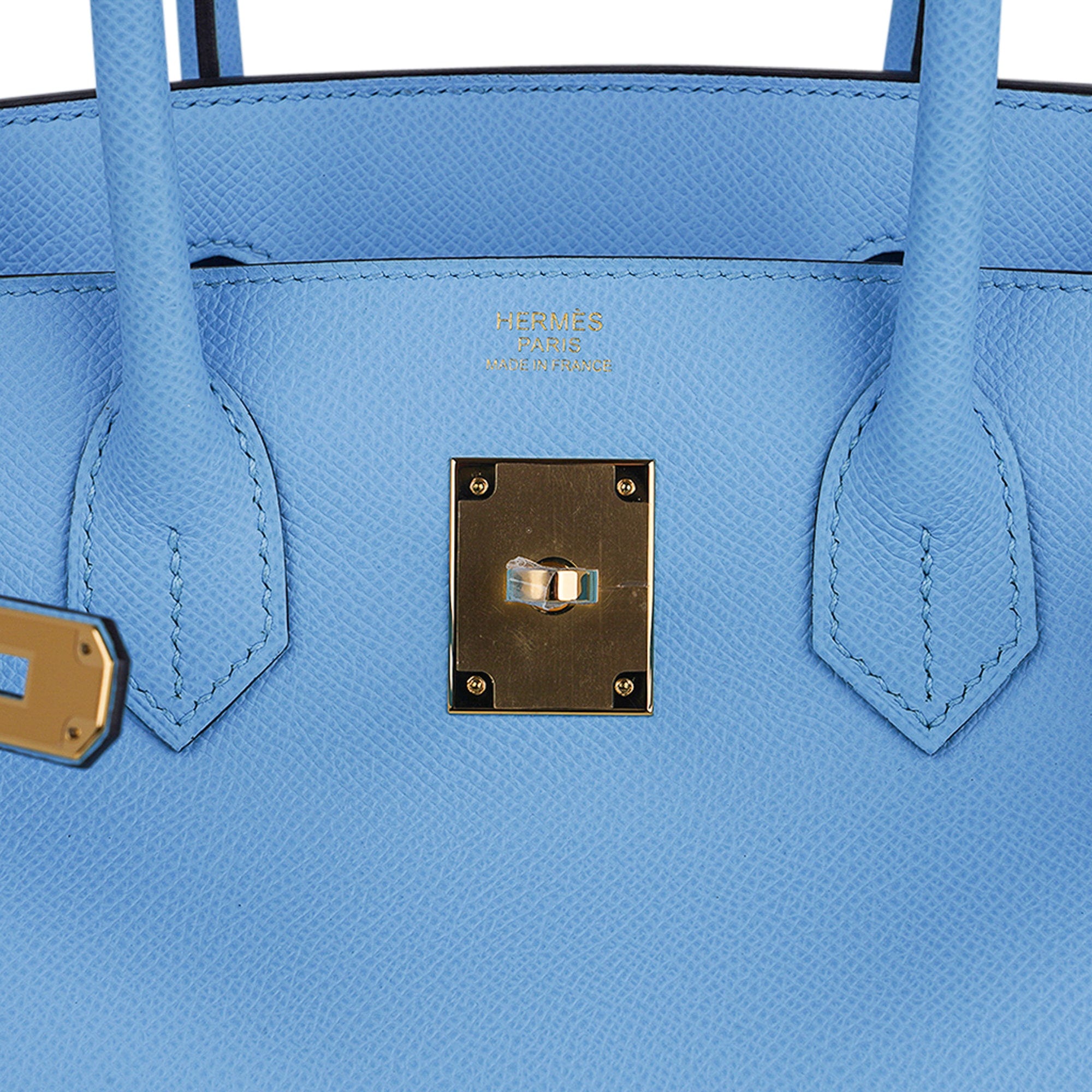 Hermes Birkin Bag Epsom Leather Gold Hardware In Light Blue