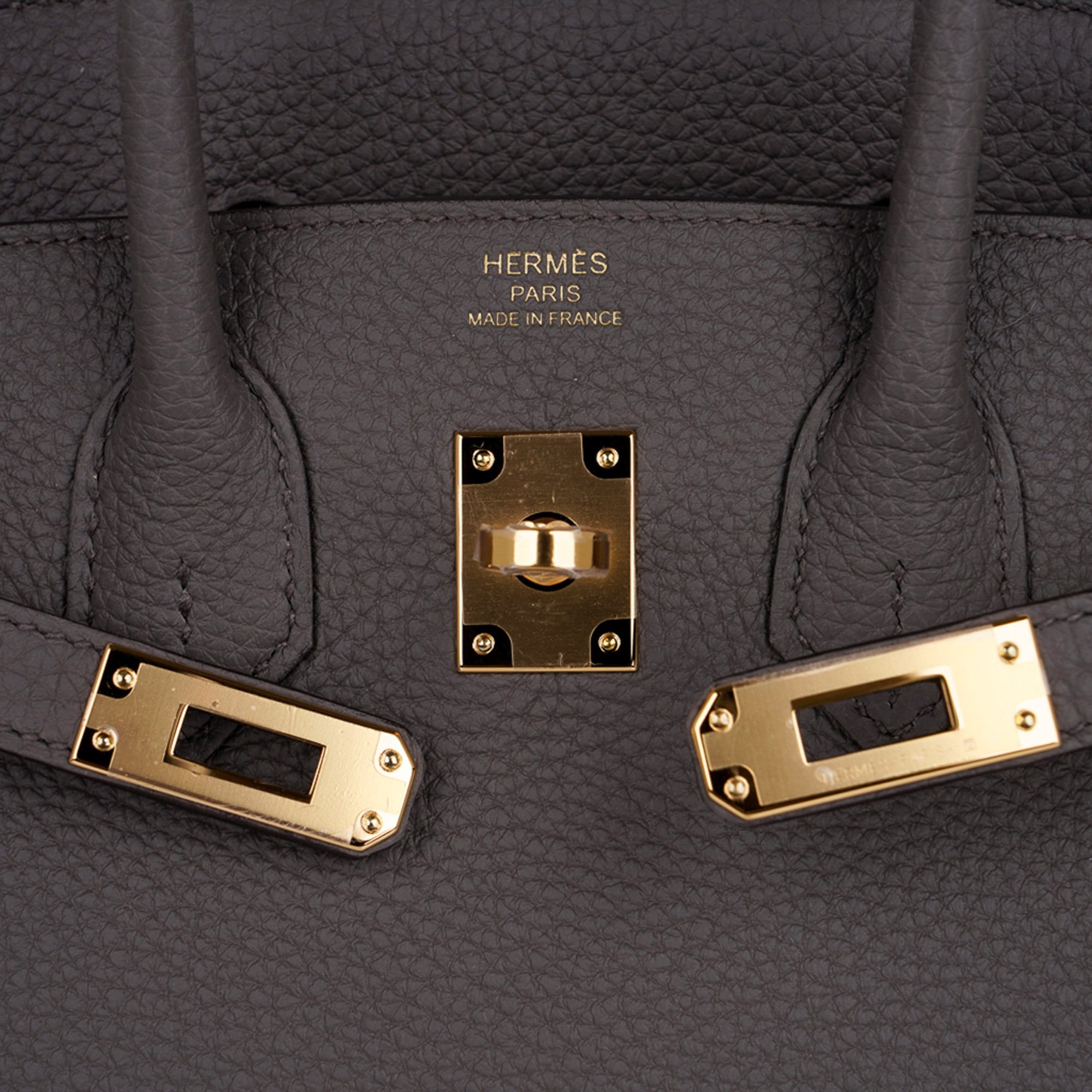 Hermes Birkin 25 Bag Etain Gold Hardware Togo Leather New w/Box – Mightychic