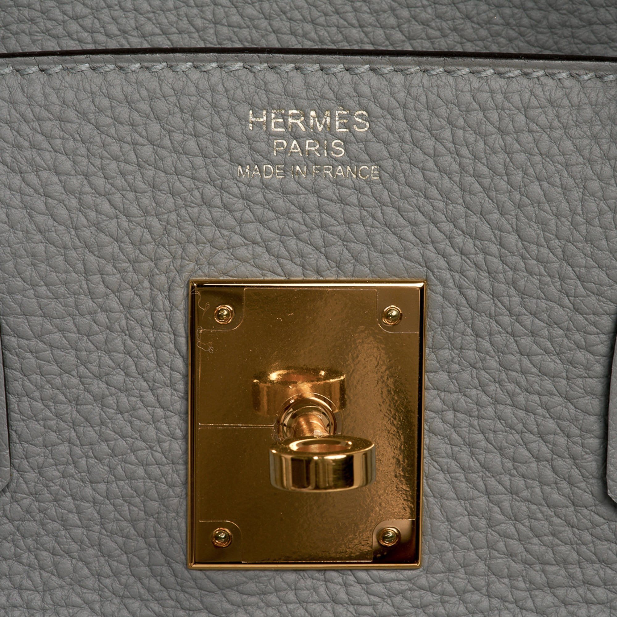 Hermes Birkin 30 Bag Gris Mouette Gold Hardware Togo Leather – Mightychic