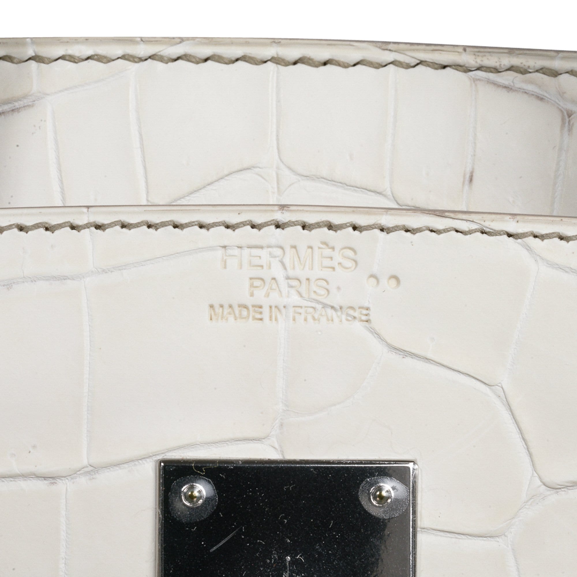 Hermes Birkin 30 Bag Himalaya Blanc Crocodile Palladium Hardware