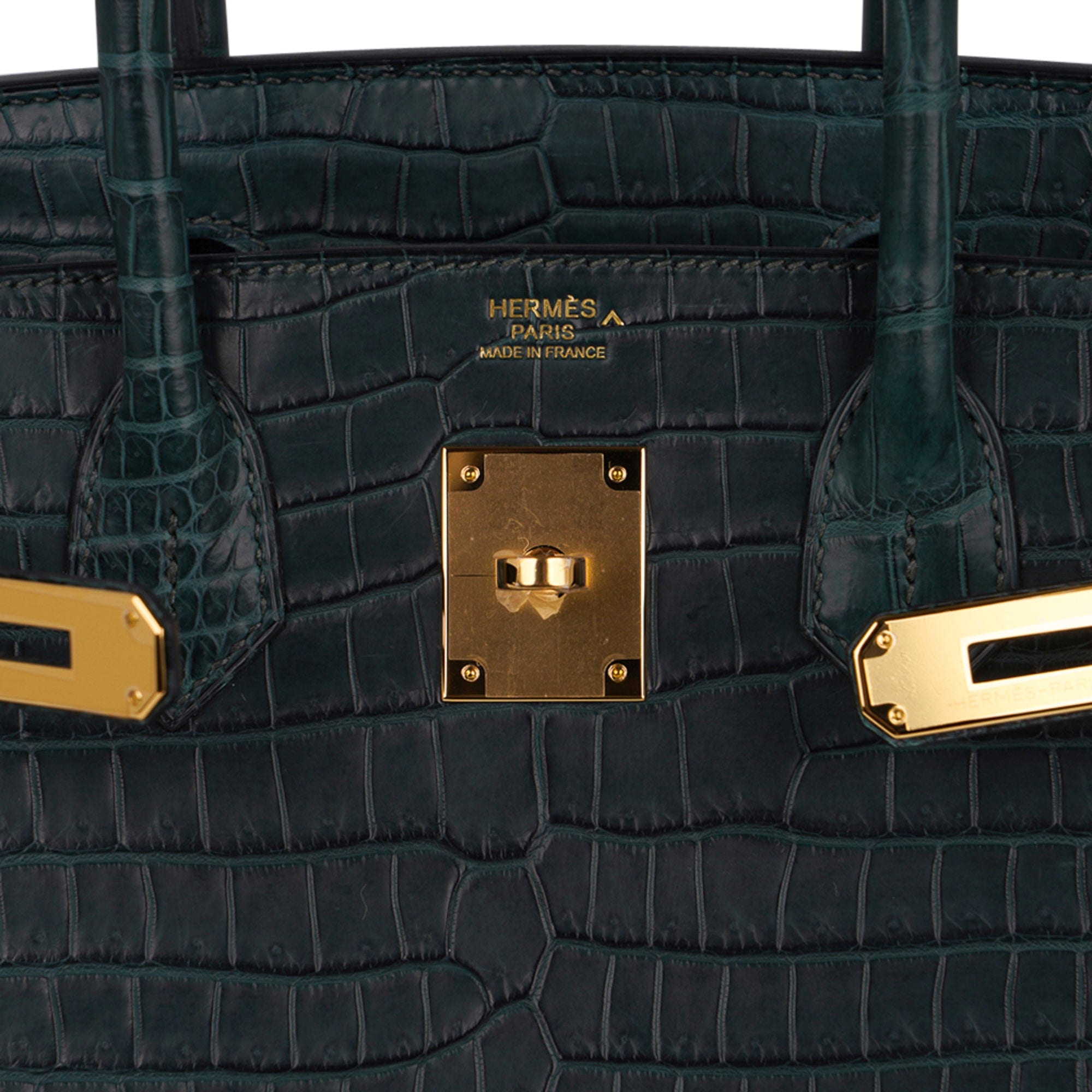 Hermes Birkin 30 Vert Fonce Matte Porosus Crocodile Gold Hardware – Madison  Avenue Couture