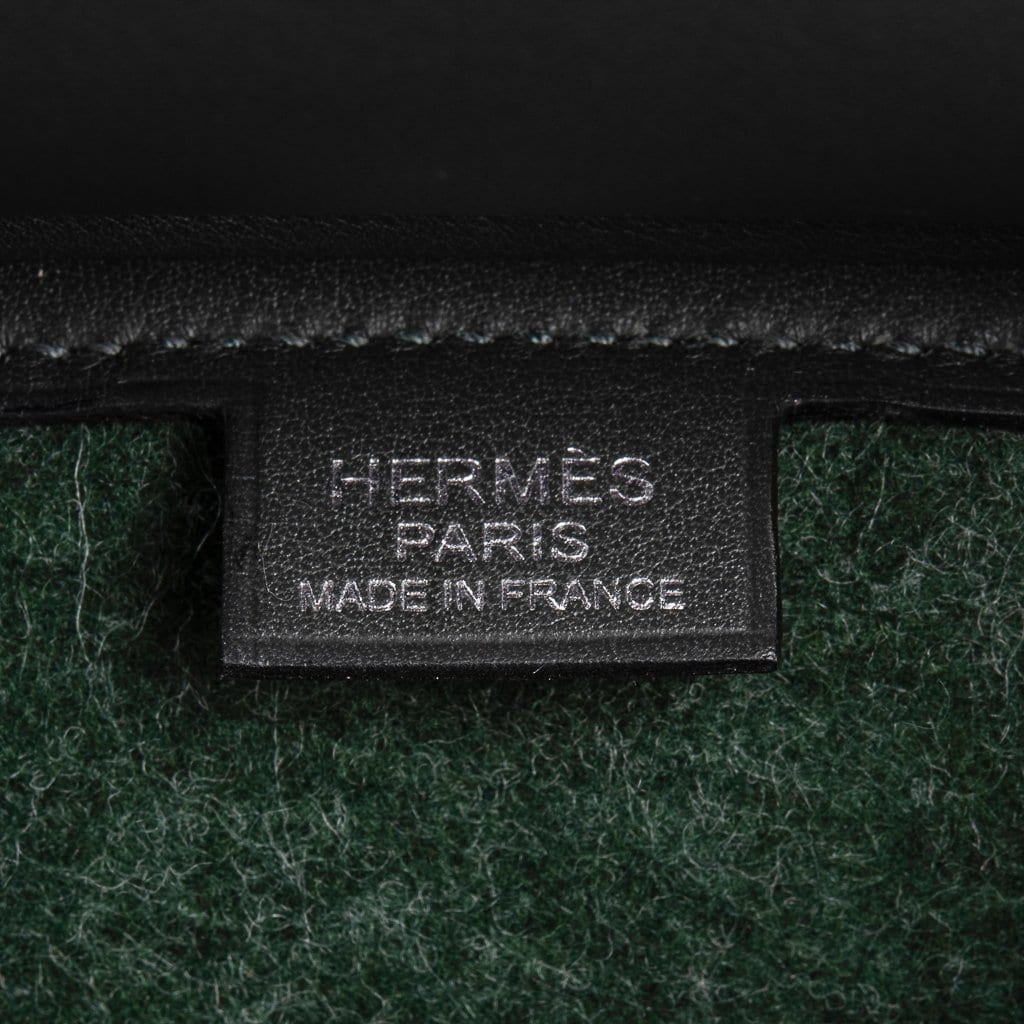 Hermes Birkin 35 Vert Foncé Dark Green Toile Riga/Swift/Denim
