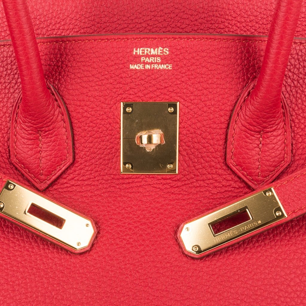Hermès Red Birkin 35 with Gold Hardware