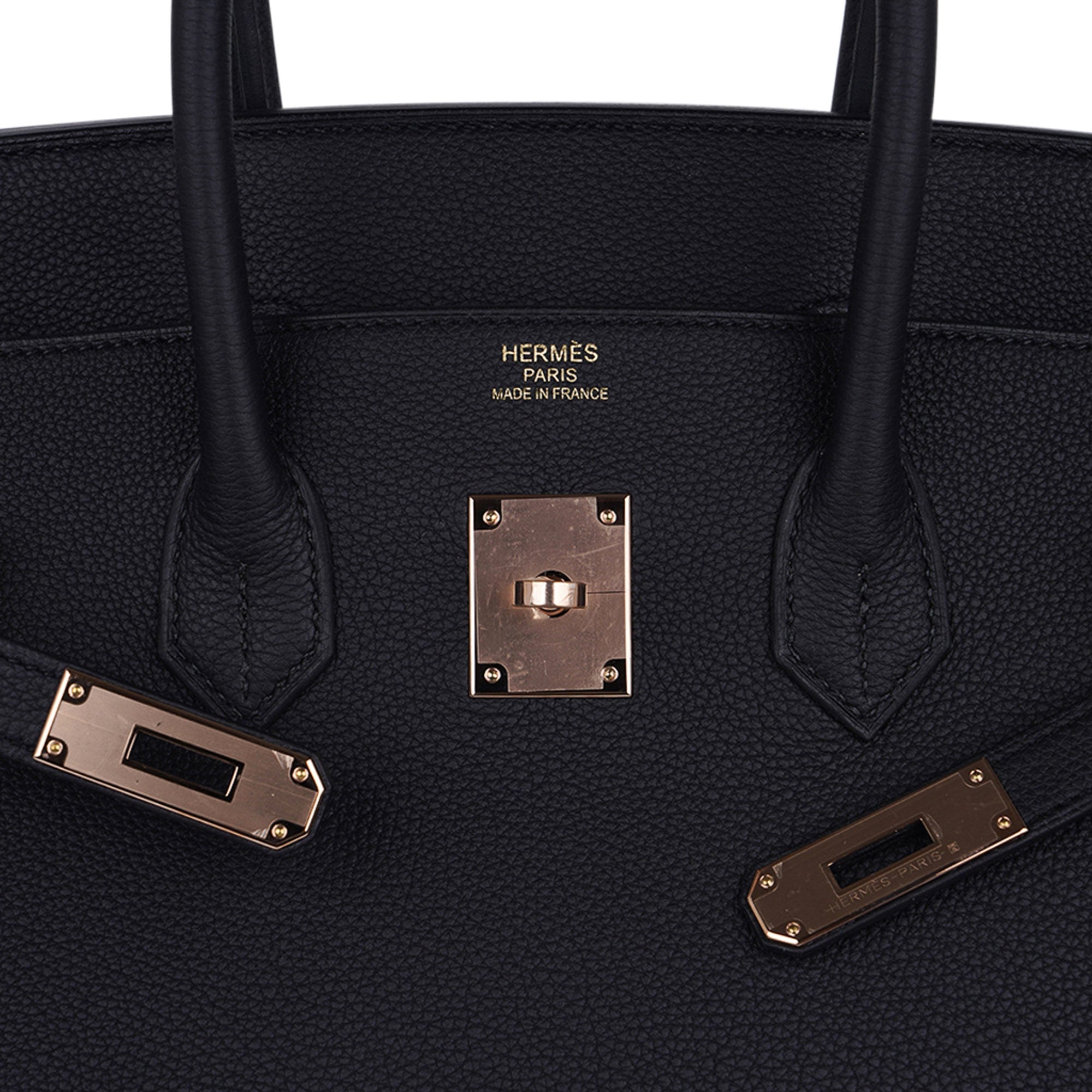 Hermes Black Togo Leather Gold Hardware Birkin 35 Bag Hermes