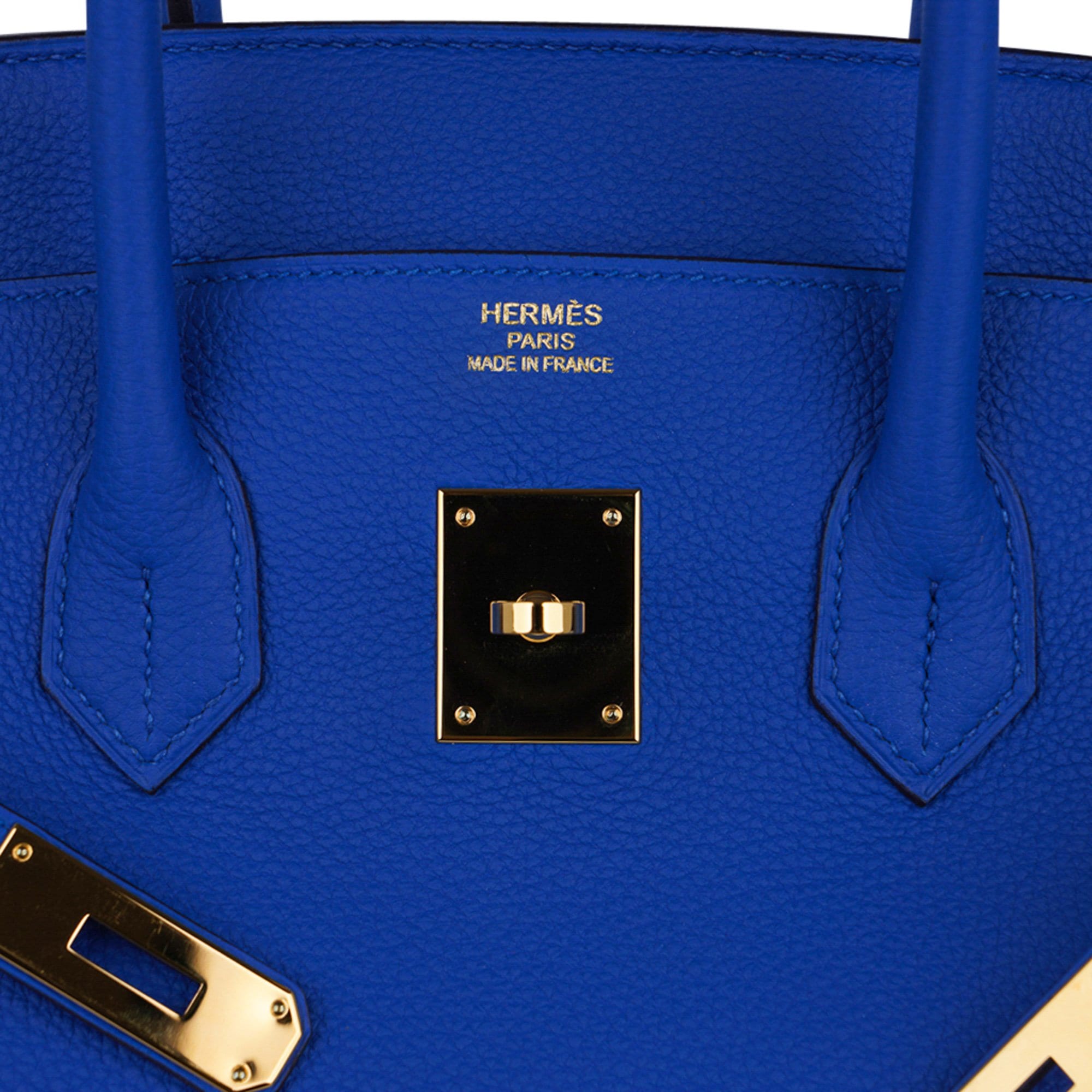 Hermes Birkin 35 Tiffany Blue Leather Top Handle Satchel Travel