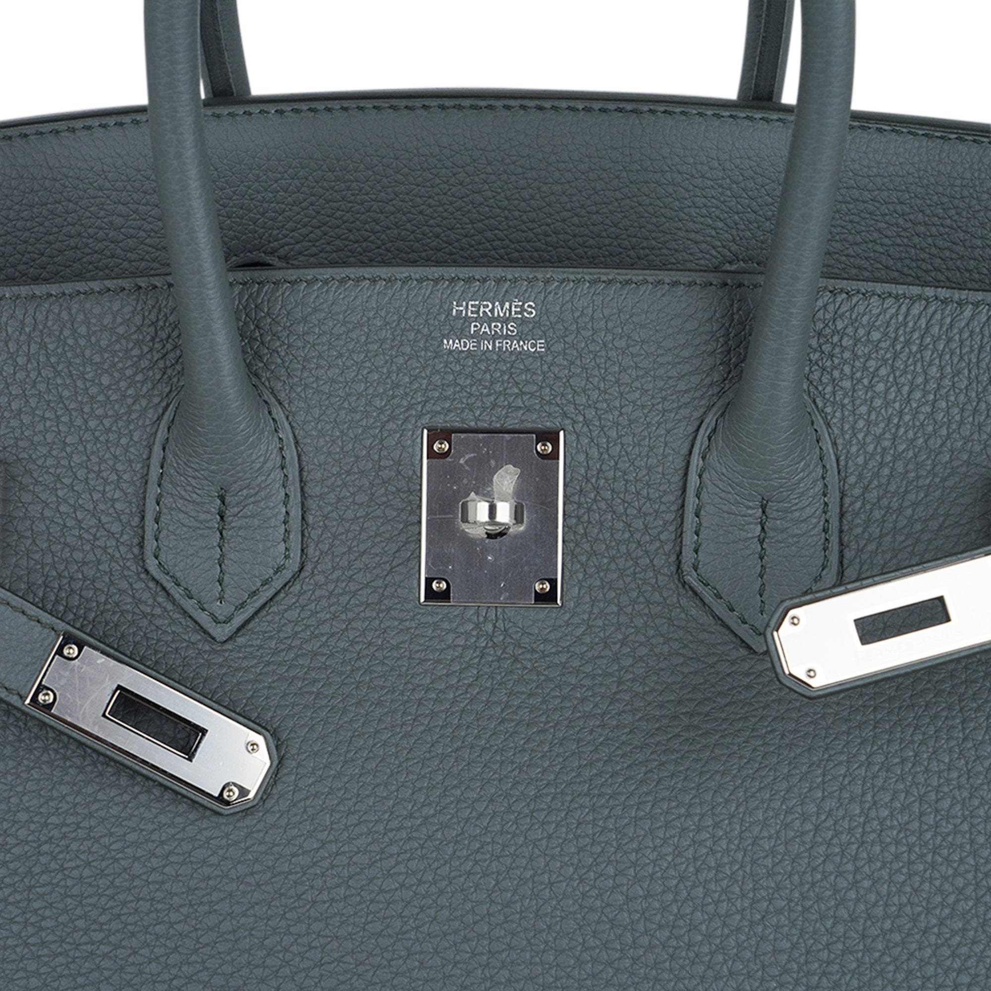 Hermes Birkin Handbag Vert Amande Togo with Palladium Hardware 35 Green