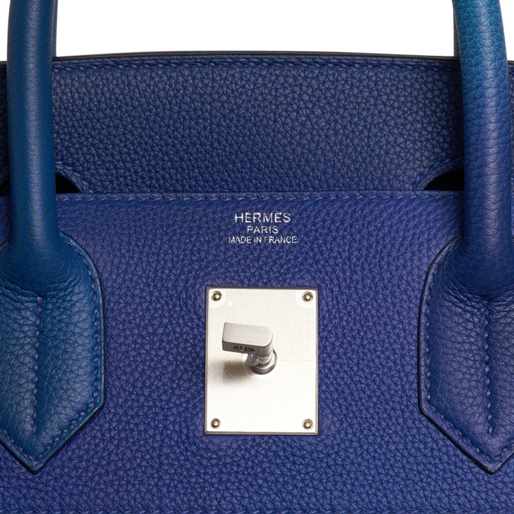 Hermès Haute A Corroiers Bleu Nuit and Bleu de Malte TOODOO Feutre Wool and Evercolor HAC Haut à Courroies Birkin Palladium Hardware, 2021, Handbag